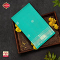 Turquoise Gold Zari Bridal Saree