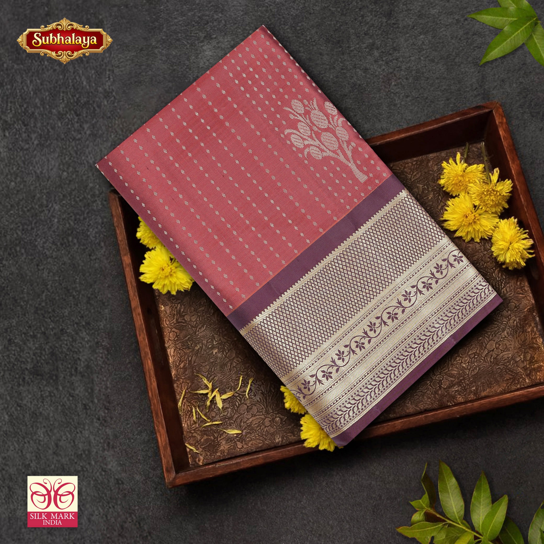 Maroon With Dark Chocolate Brown Premium Pure Soft Silk Saree