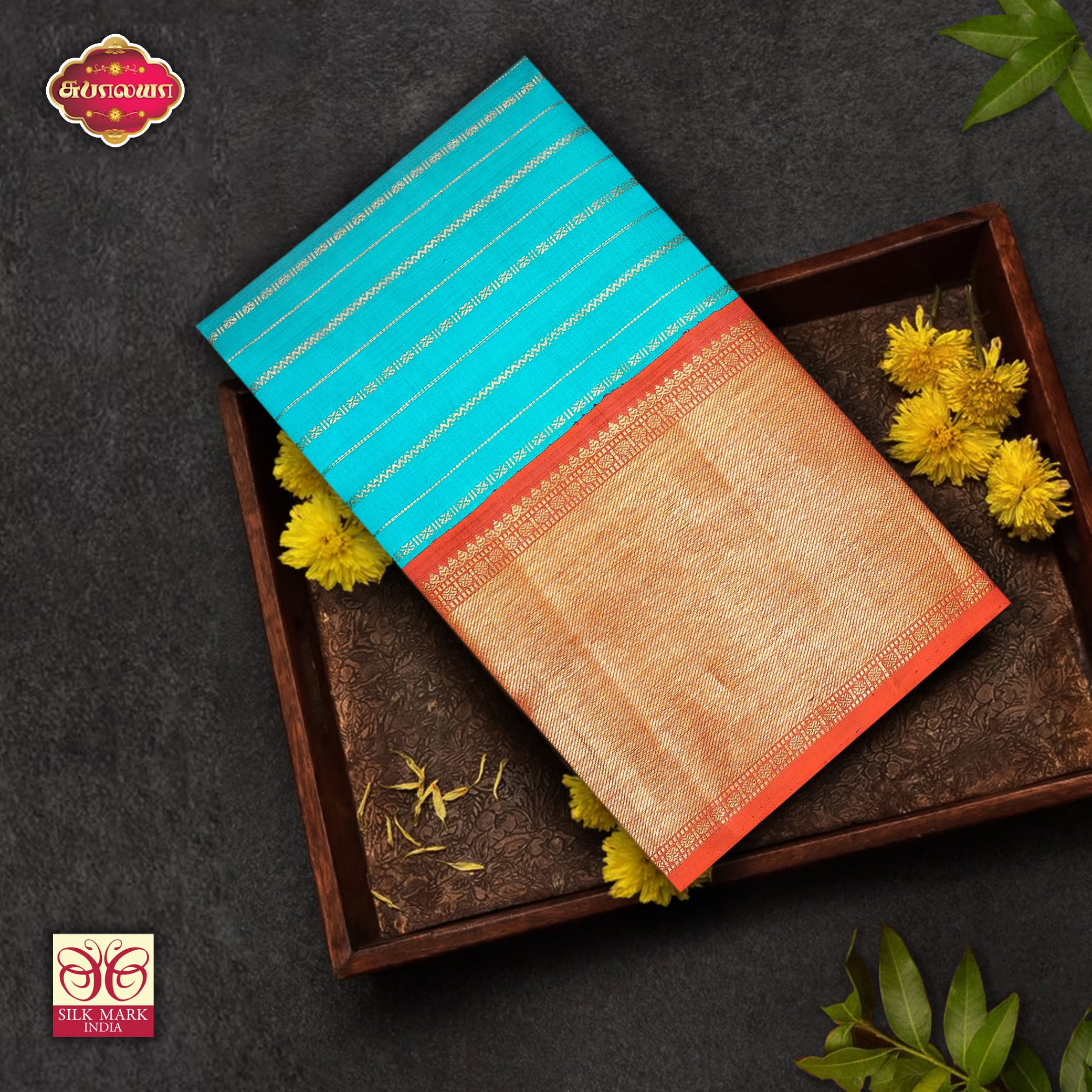 Sky Blue Silk Saree