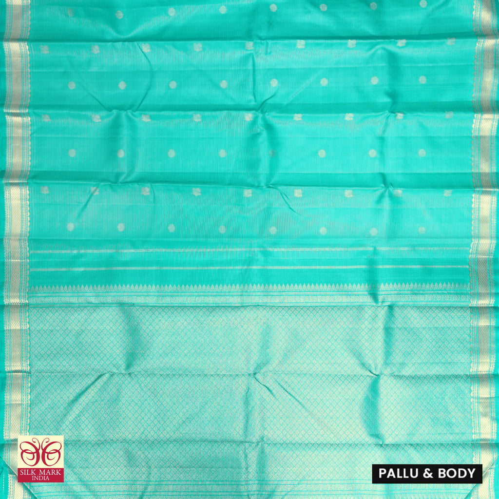 Turquoise Gold Zari Bridal Saree
