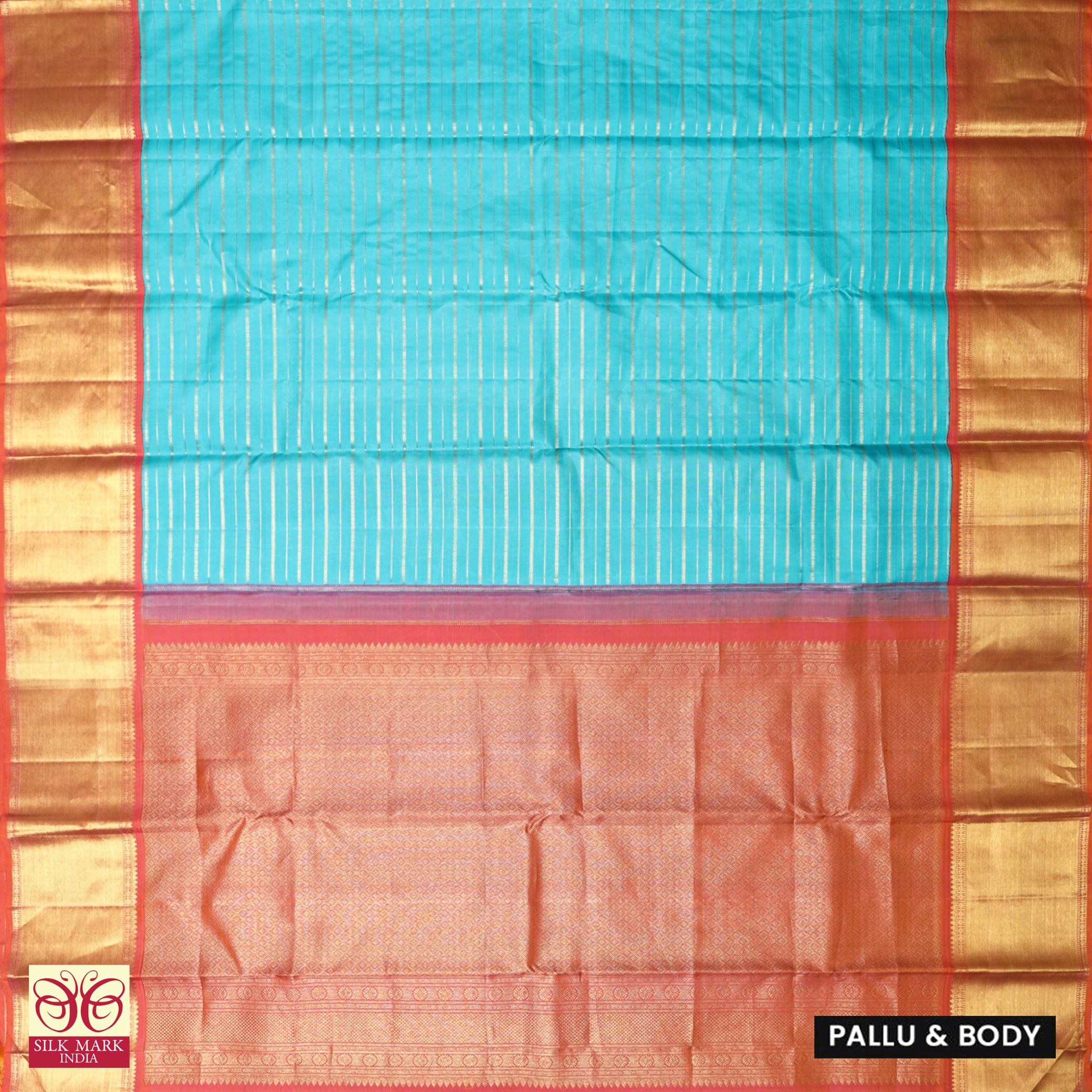 Sky Blue Silk Saree