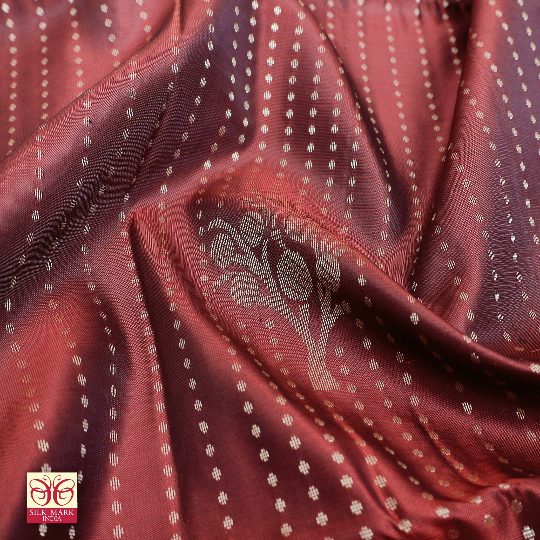Maroon With Dark Chocolate Brown Premium Pure Soft Silk Saree