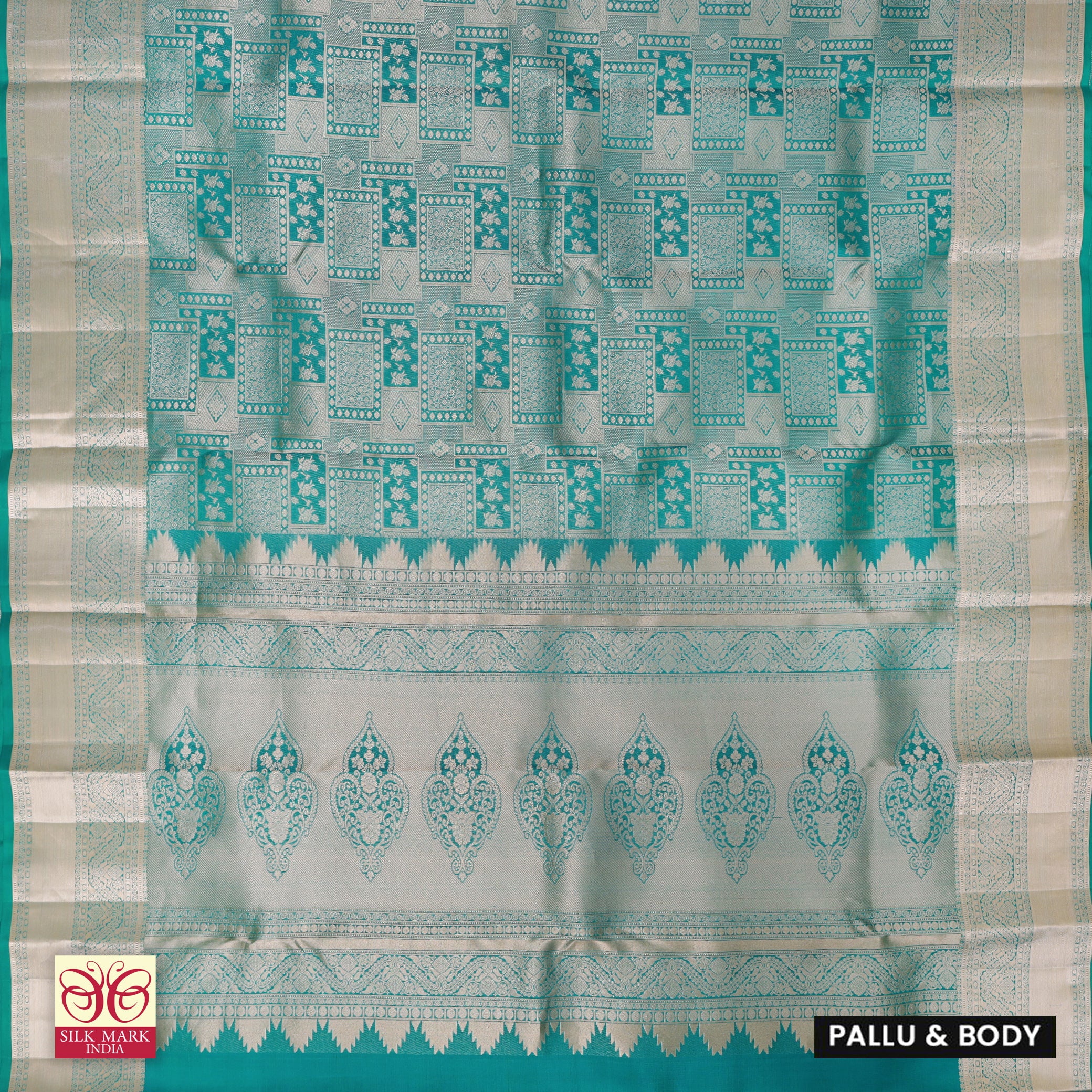 Bottle Green With Gold Zari border Subhalaya Wedding Silk Saree