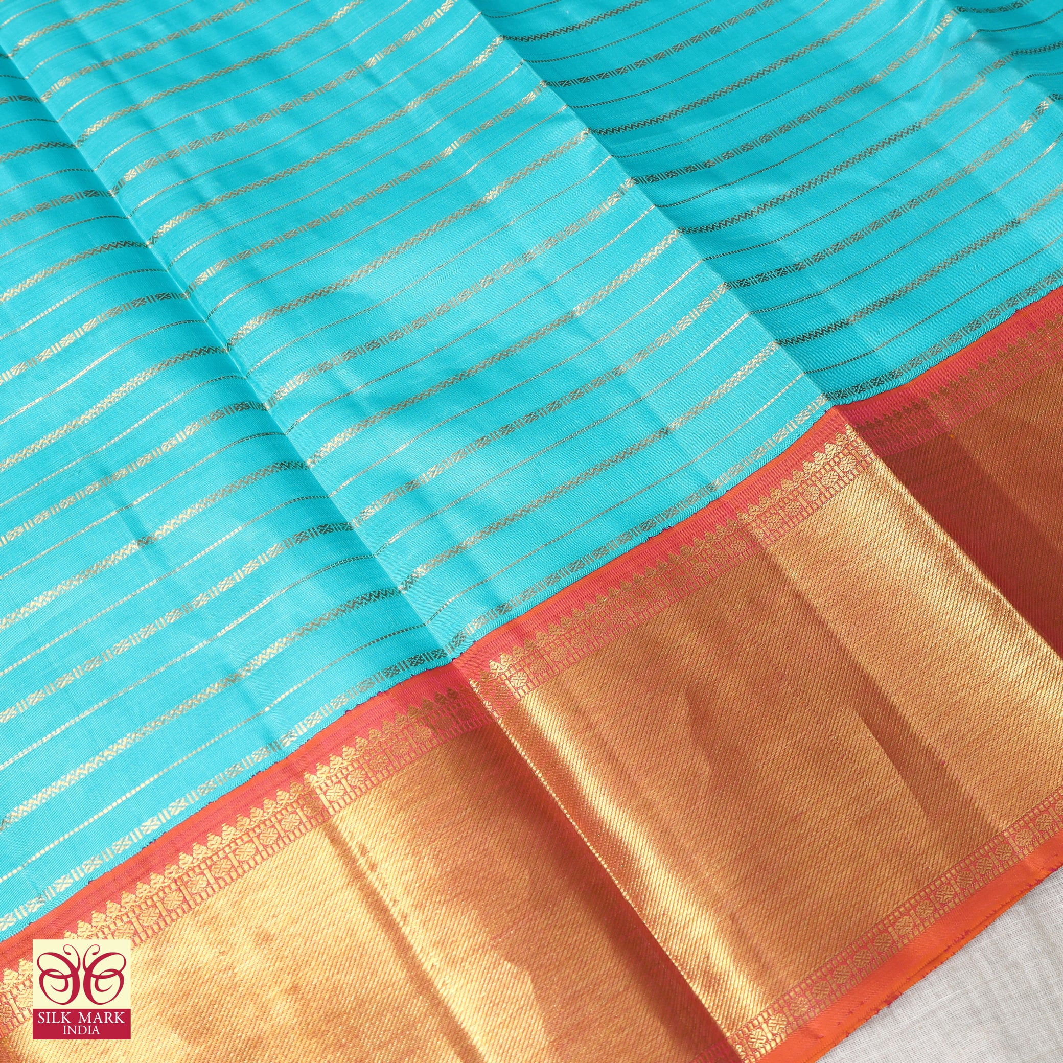 Sky Blue Silk Saree