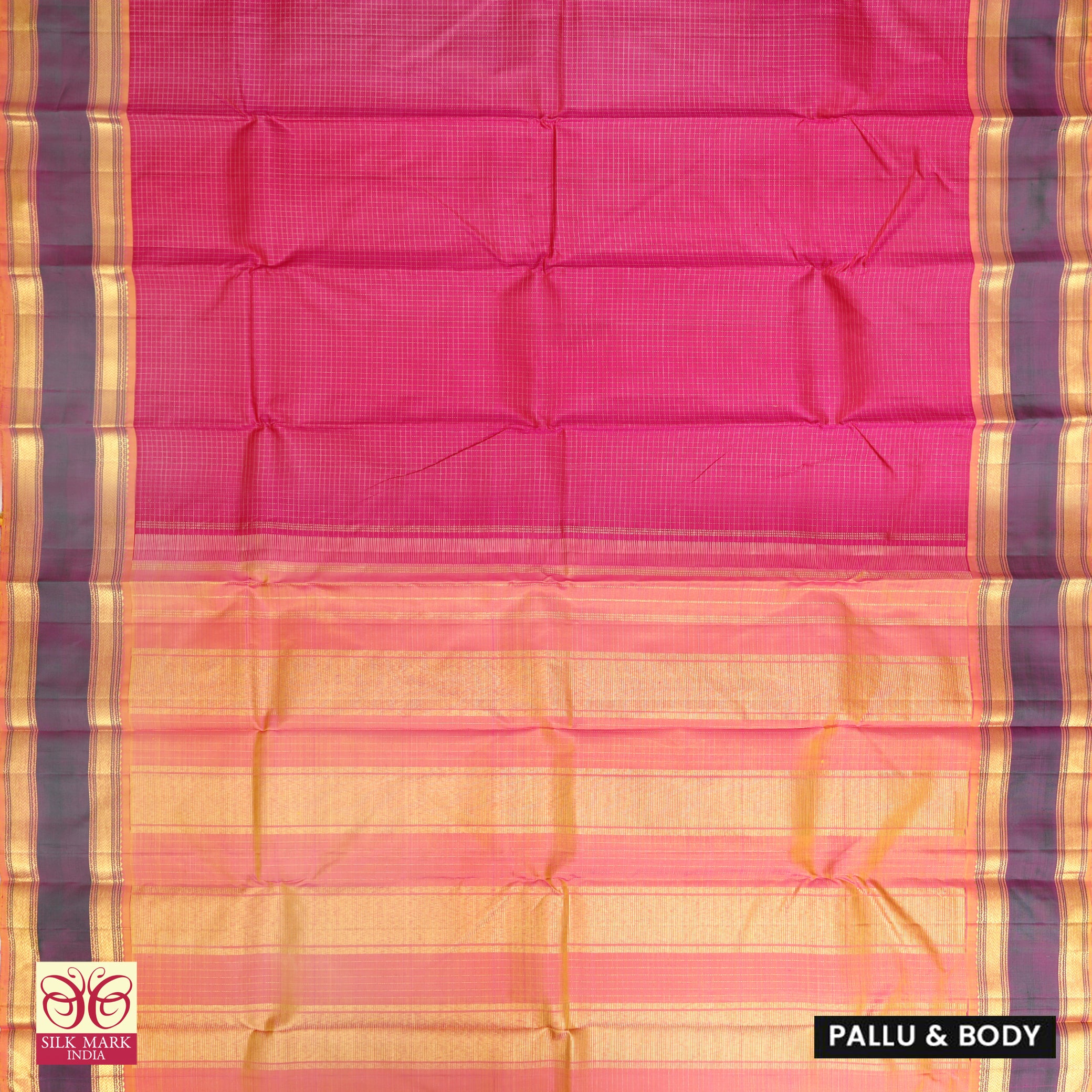 Magenta Purple Zari Bridal Saree