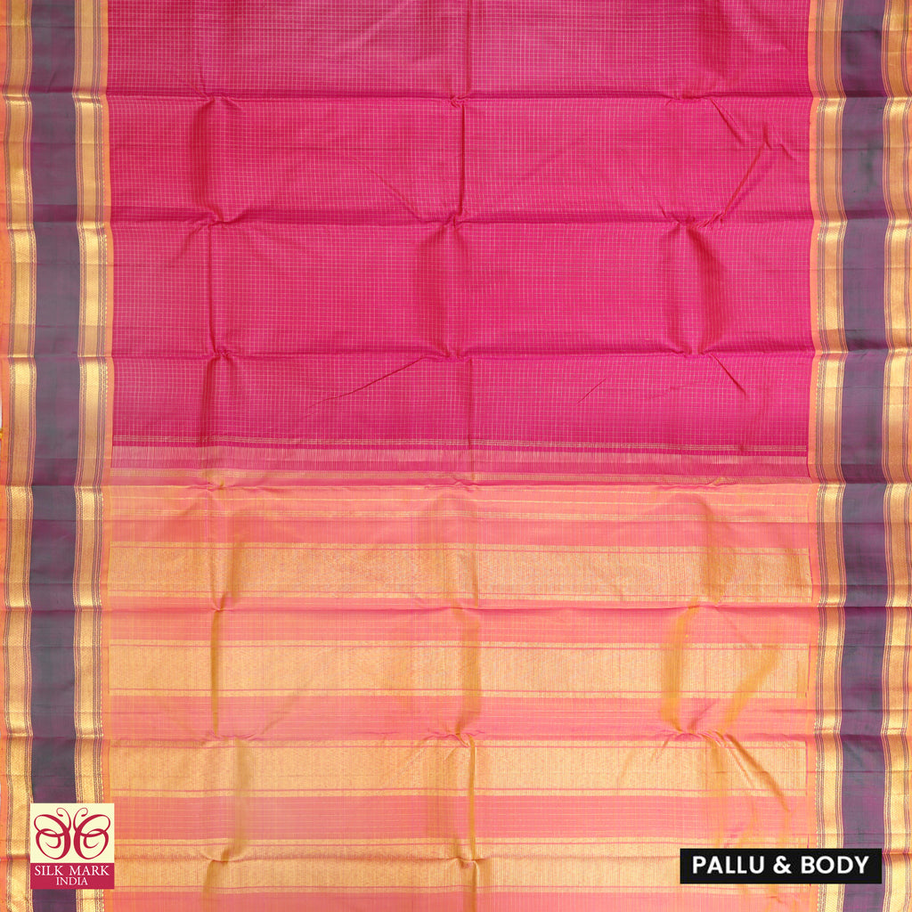 Magenta Purple Zari Bridal Saree