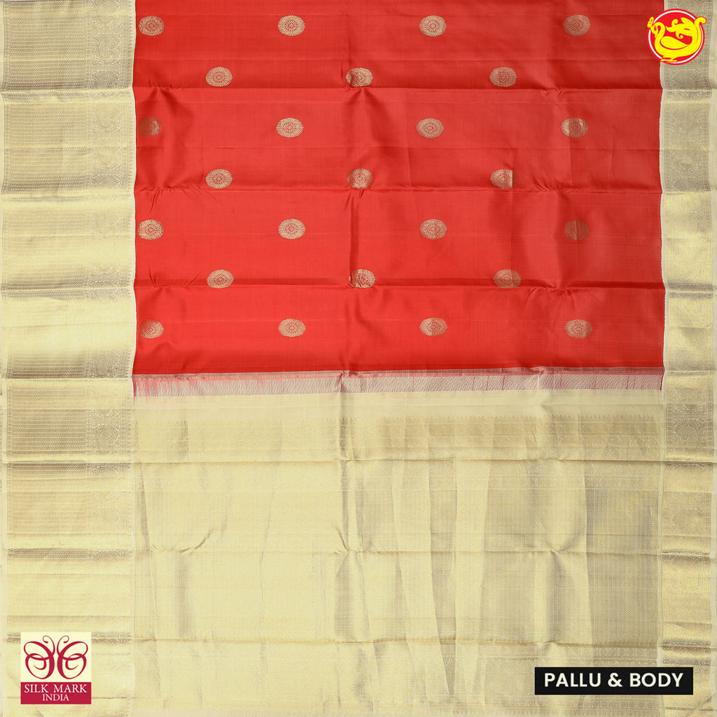 Red Gold Zari Silk Saree