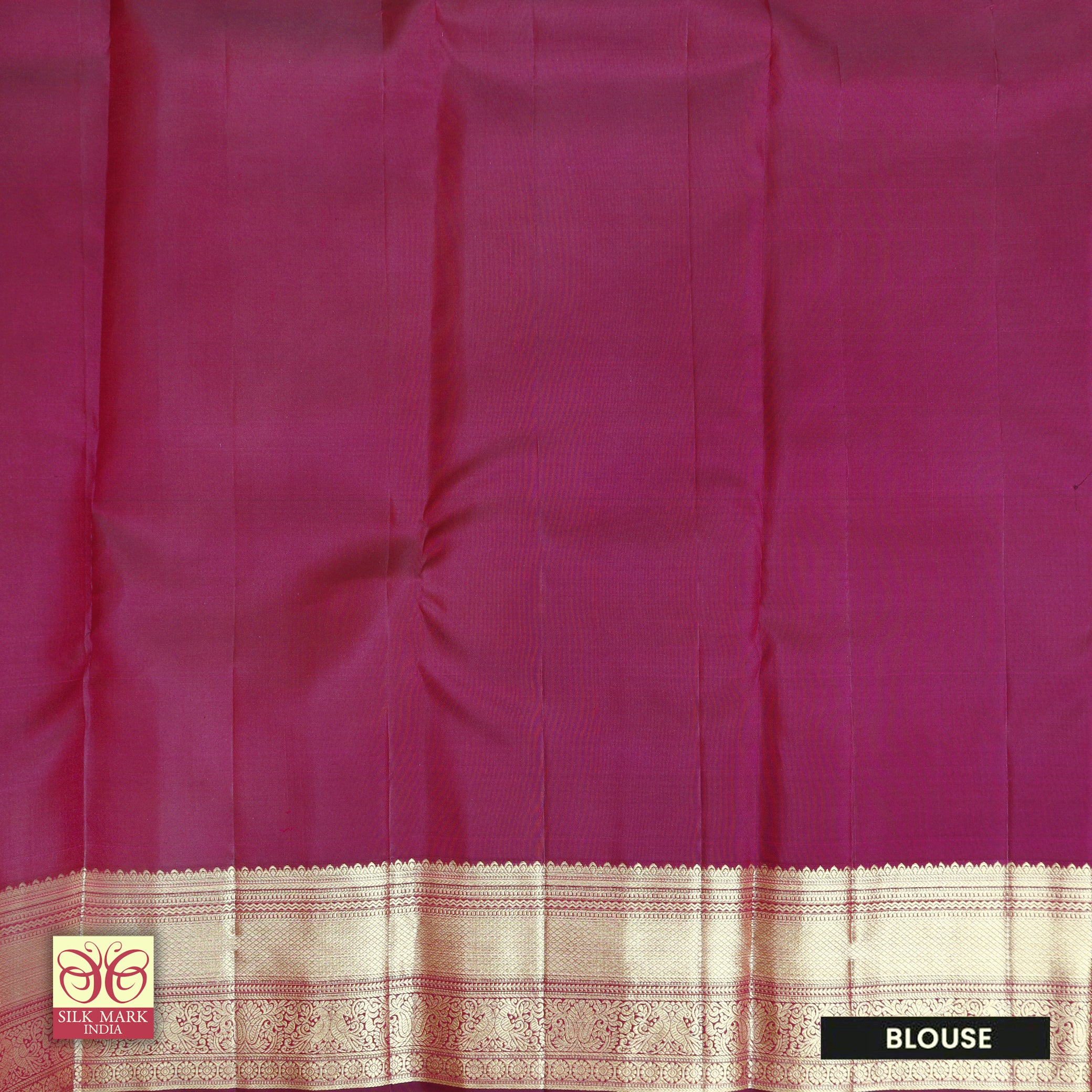 Magenta Pink With Gold Zeri Subalaya Wedding Silk Saree