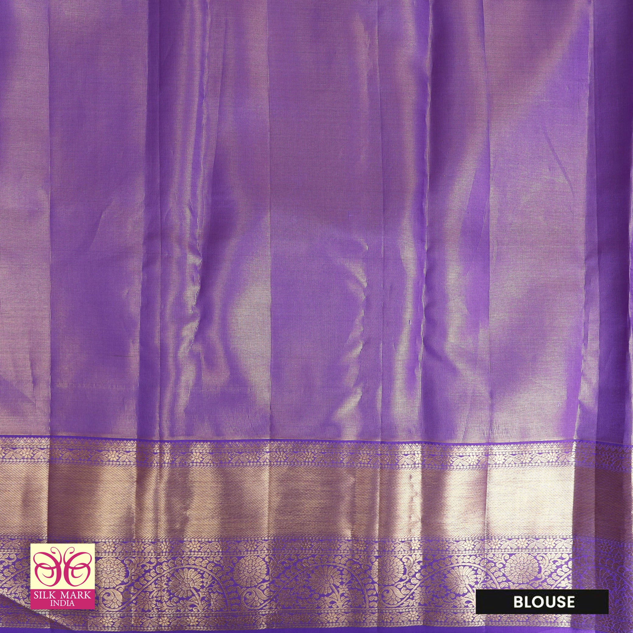 Light Lavender With Gold Zeri border Subalaya Wedding Silk Saree