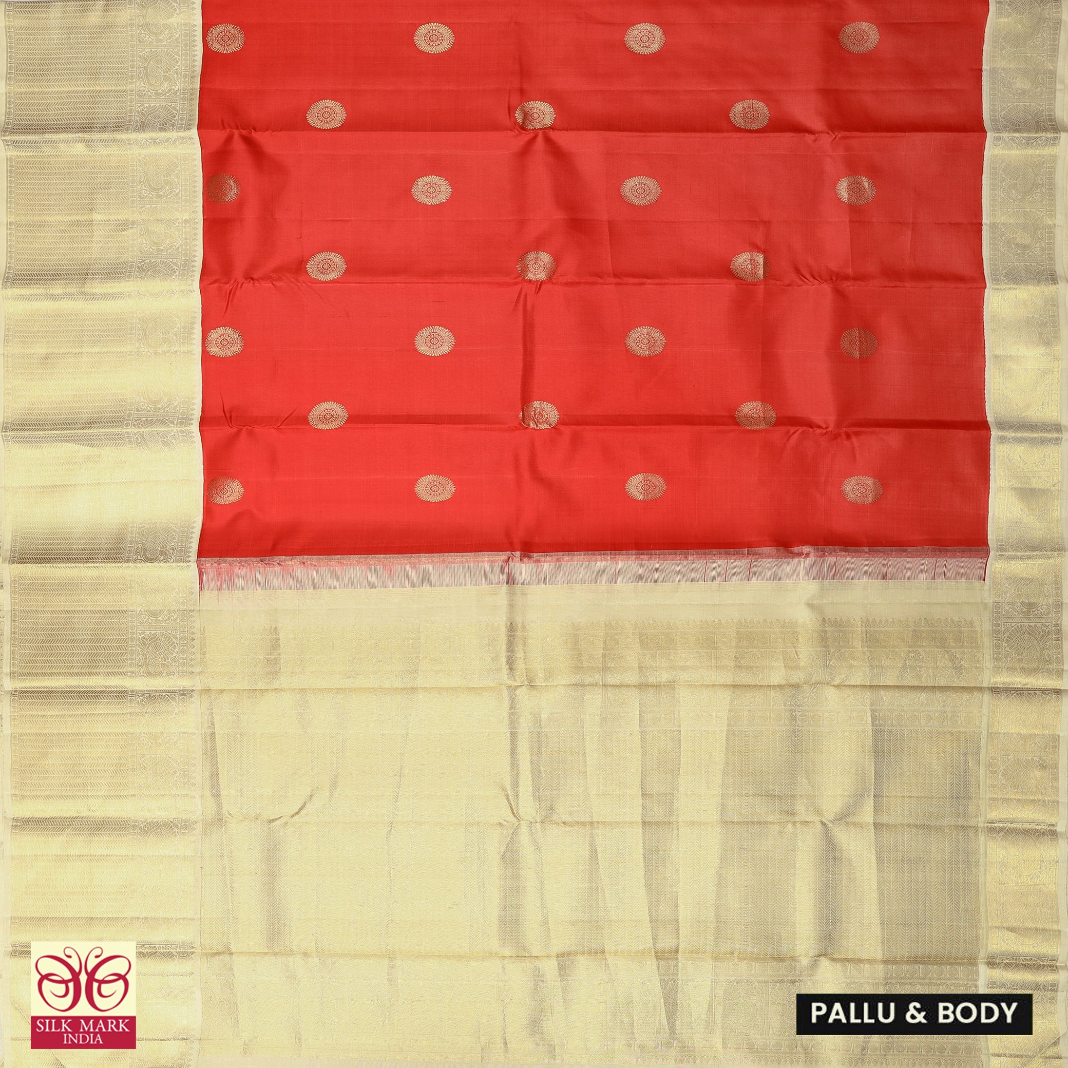 Red Gold Zari Silk Saree