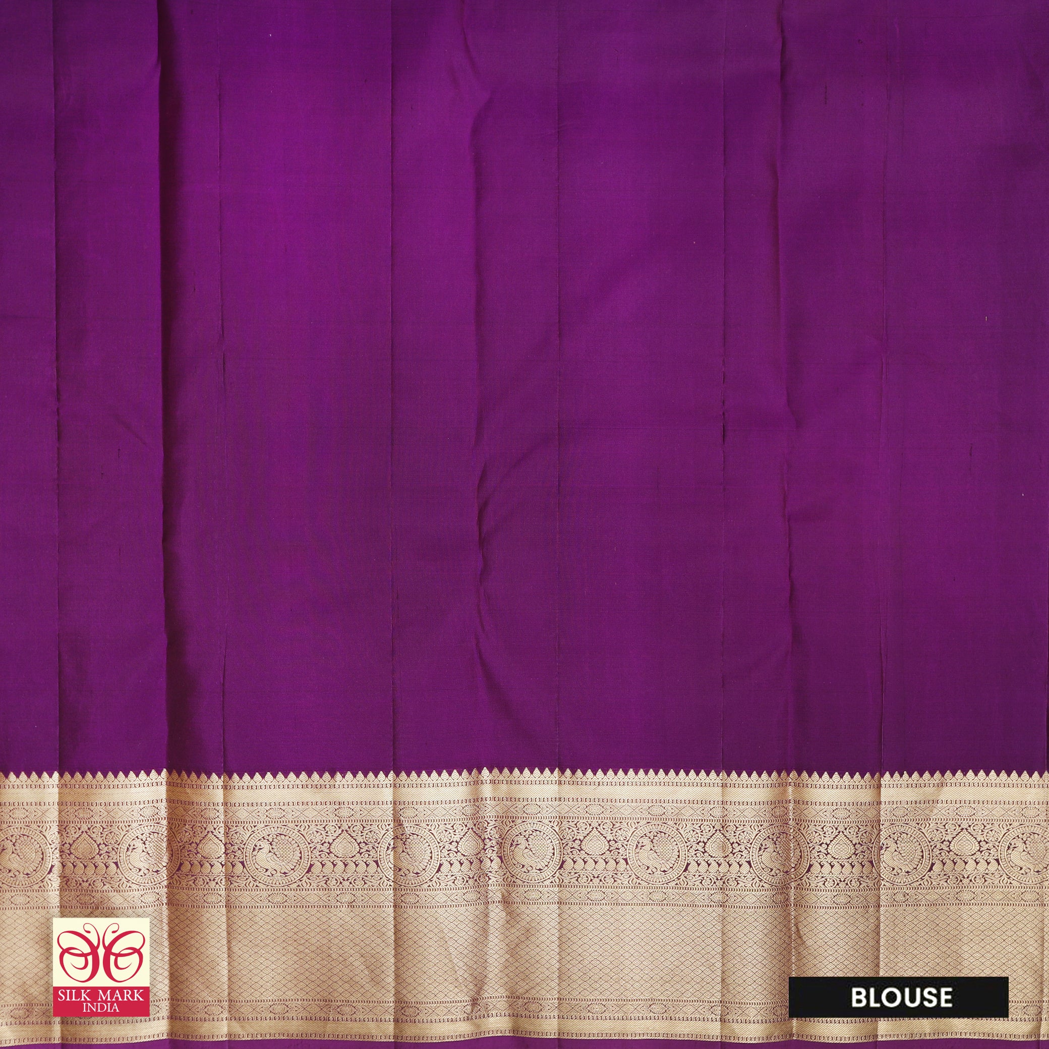 Violet With Gold Zari Border Subalaya Wedding Silk Saree    .