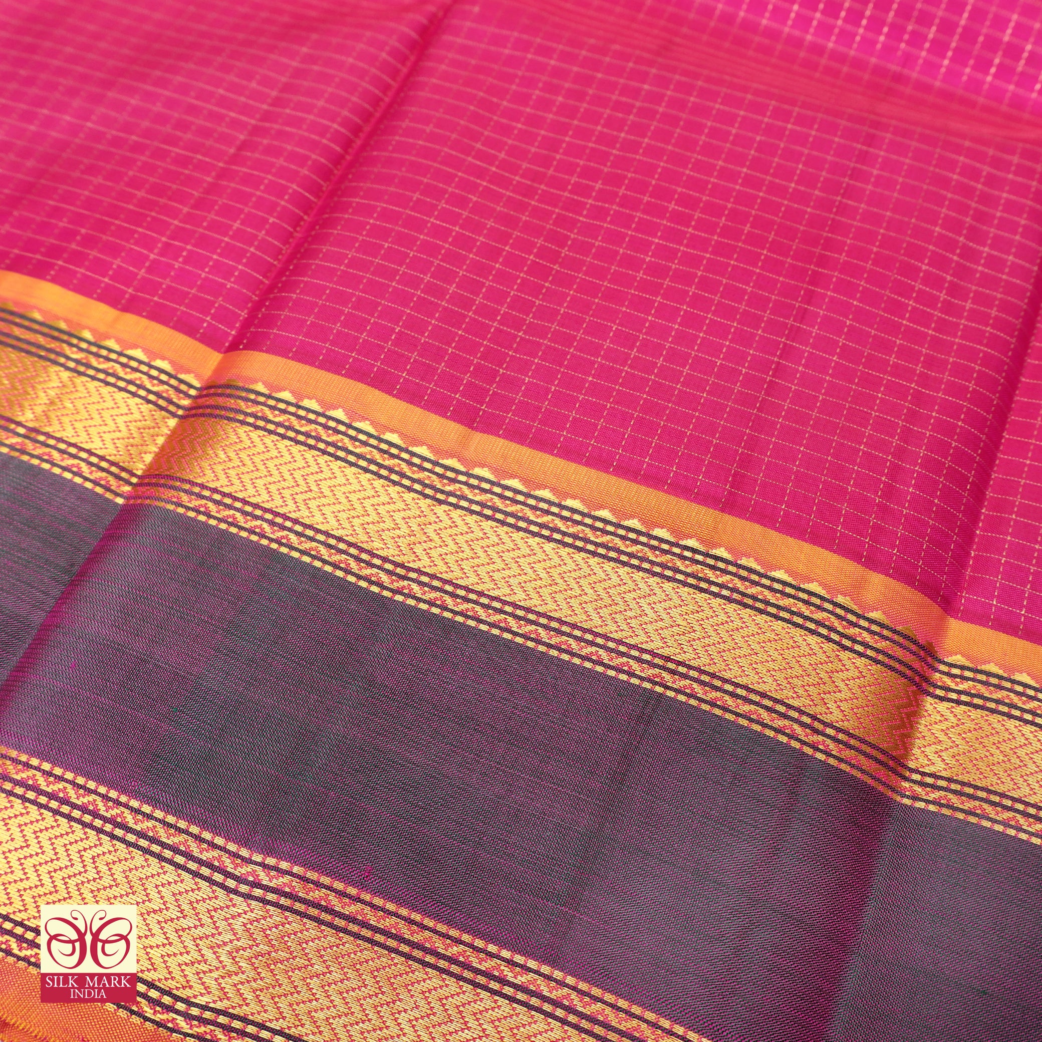 Magenta Purple Zari Bridal Saree