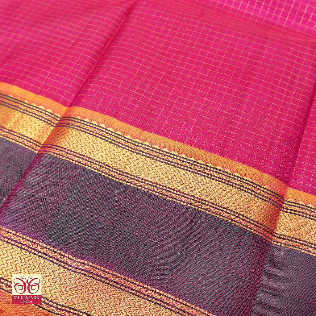 Magenta Purple Zari Bridal Saree