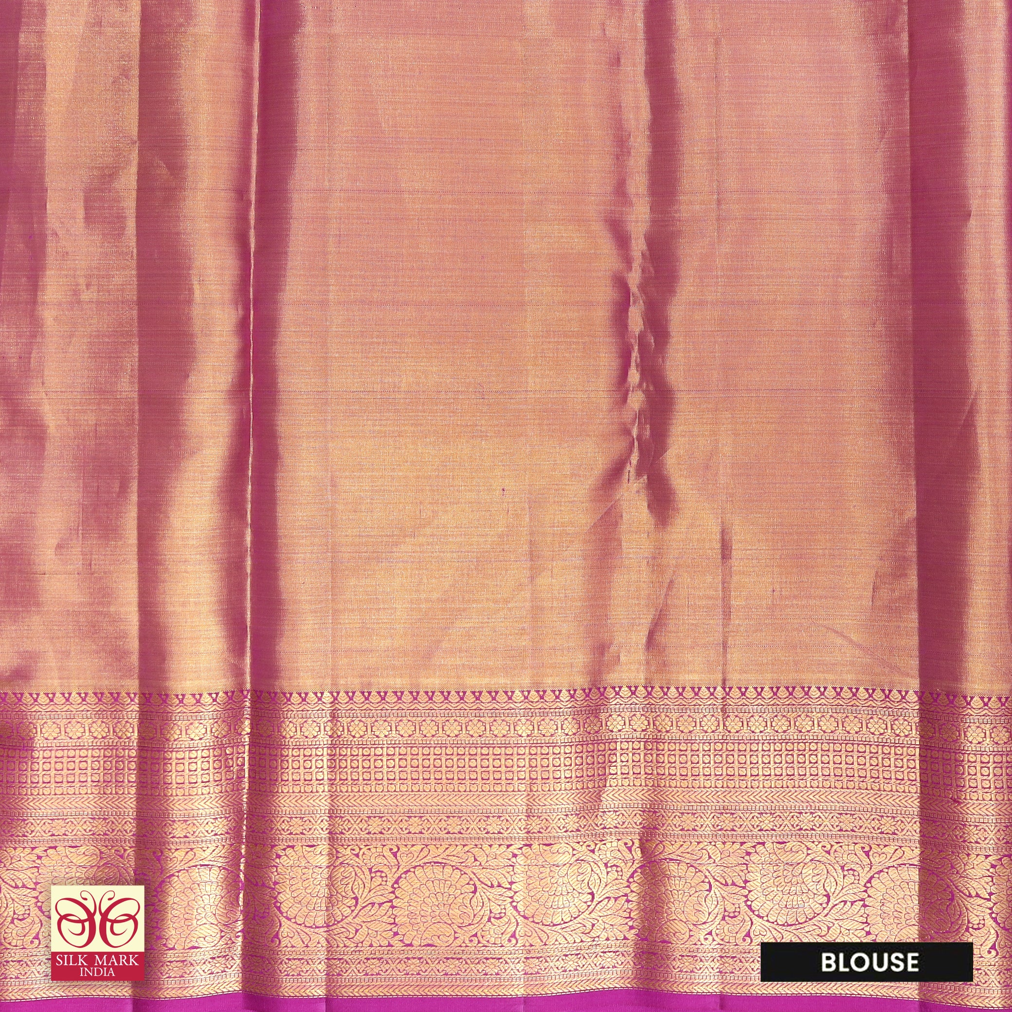 Golden Purple With Gold Zari Tissue Wedding Silk Saree