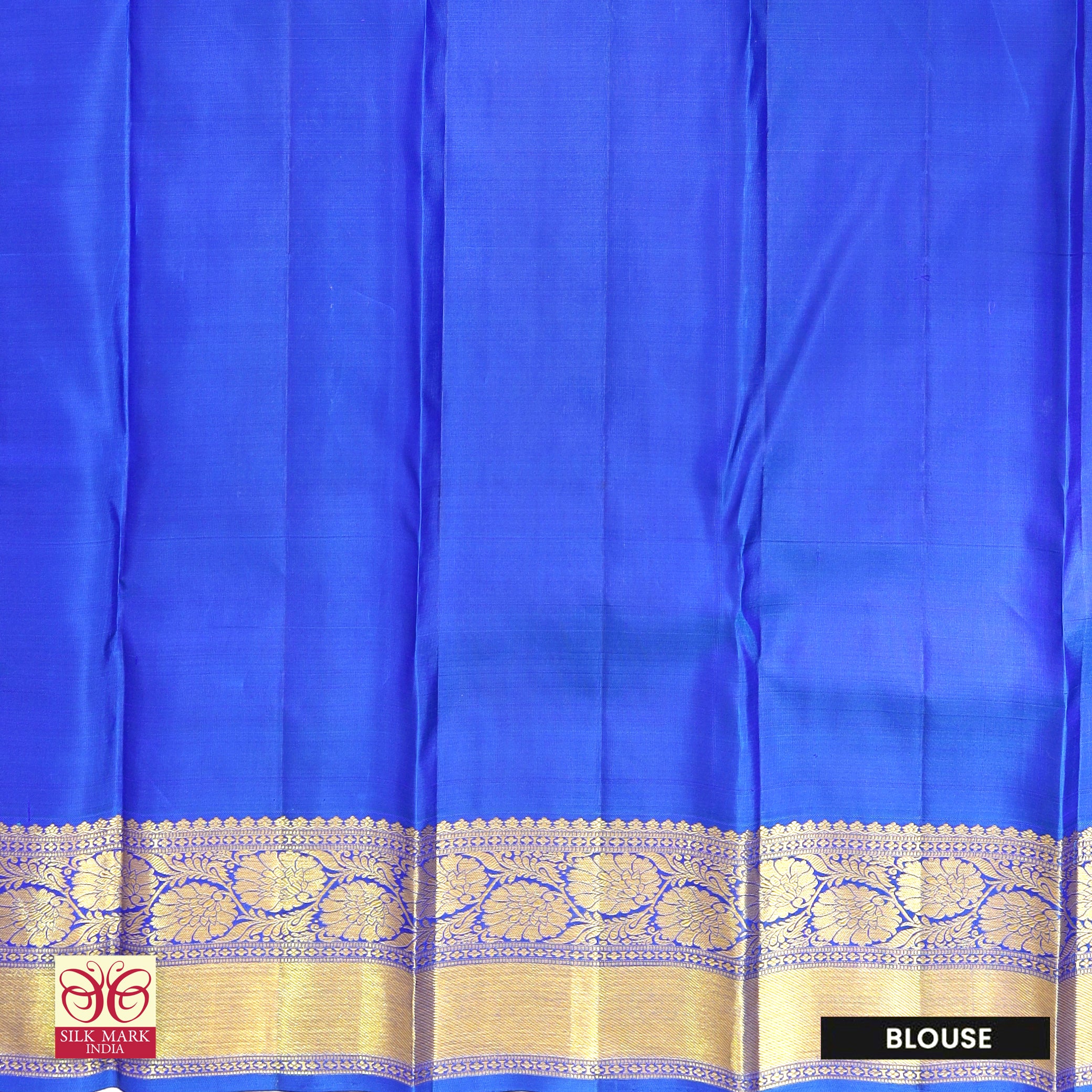 Ink Blue With Gold Zari border Subalaya Wedding Silk Saree
