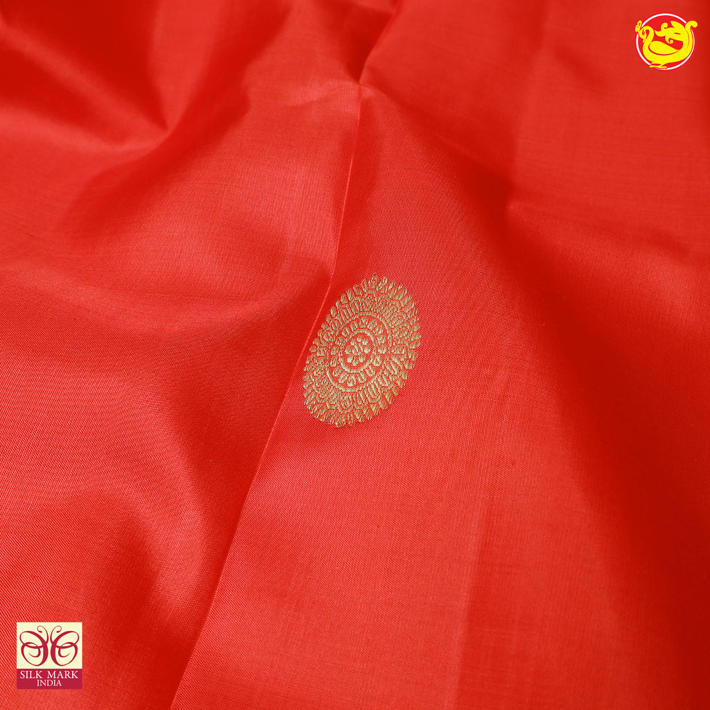 Red Gold Zari Silk Saree