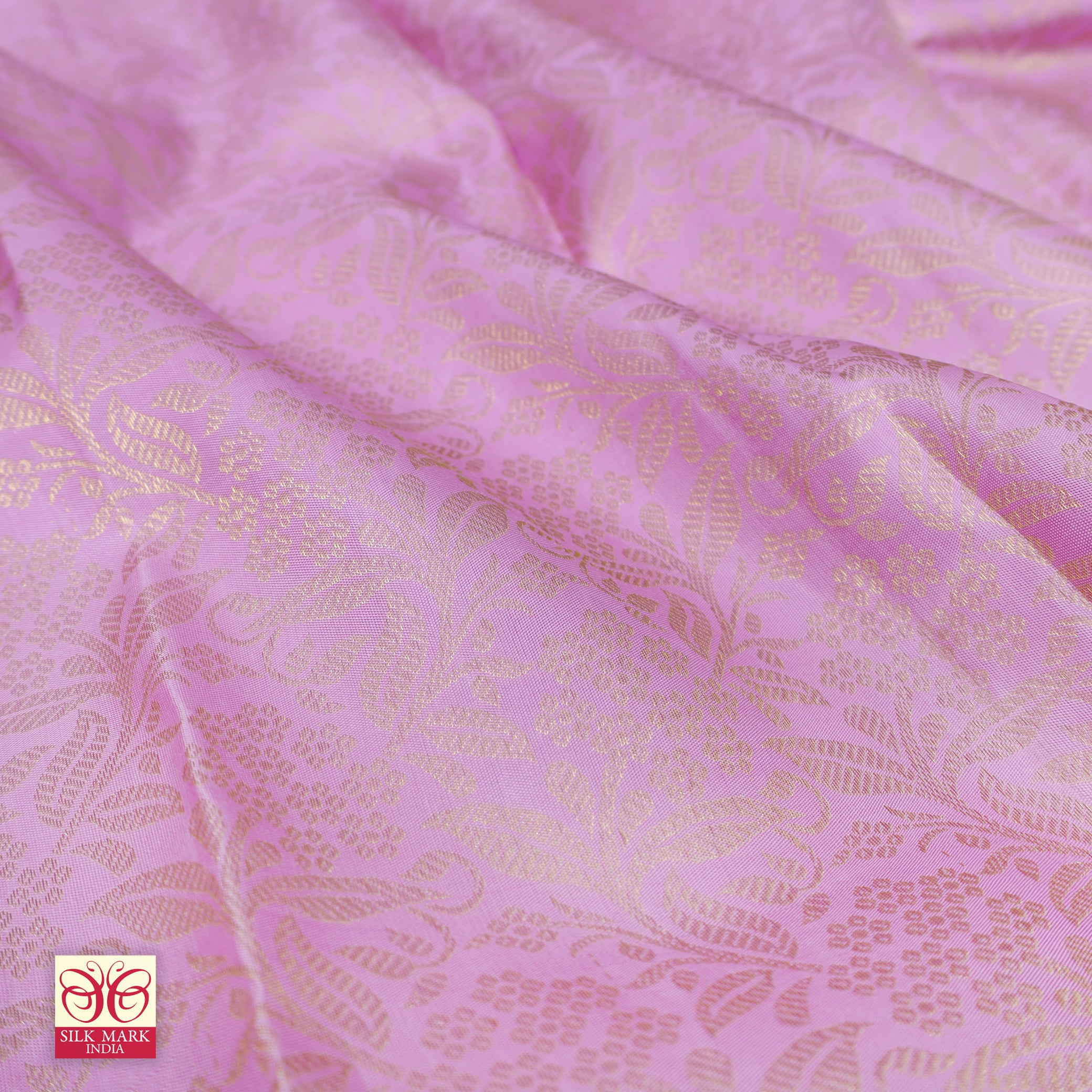 Lavender With Sea Green Gold  Zari Long border Kachipuram Wedding Silk Saree