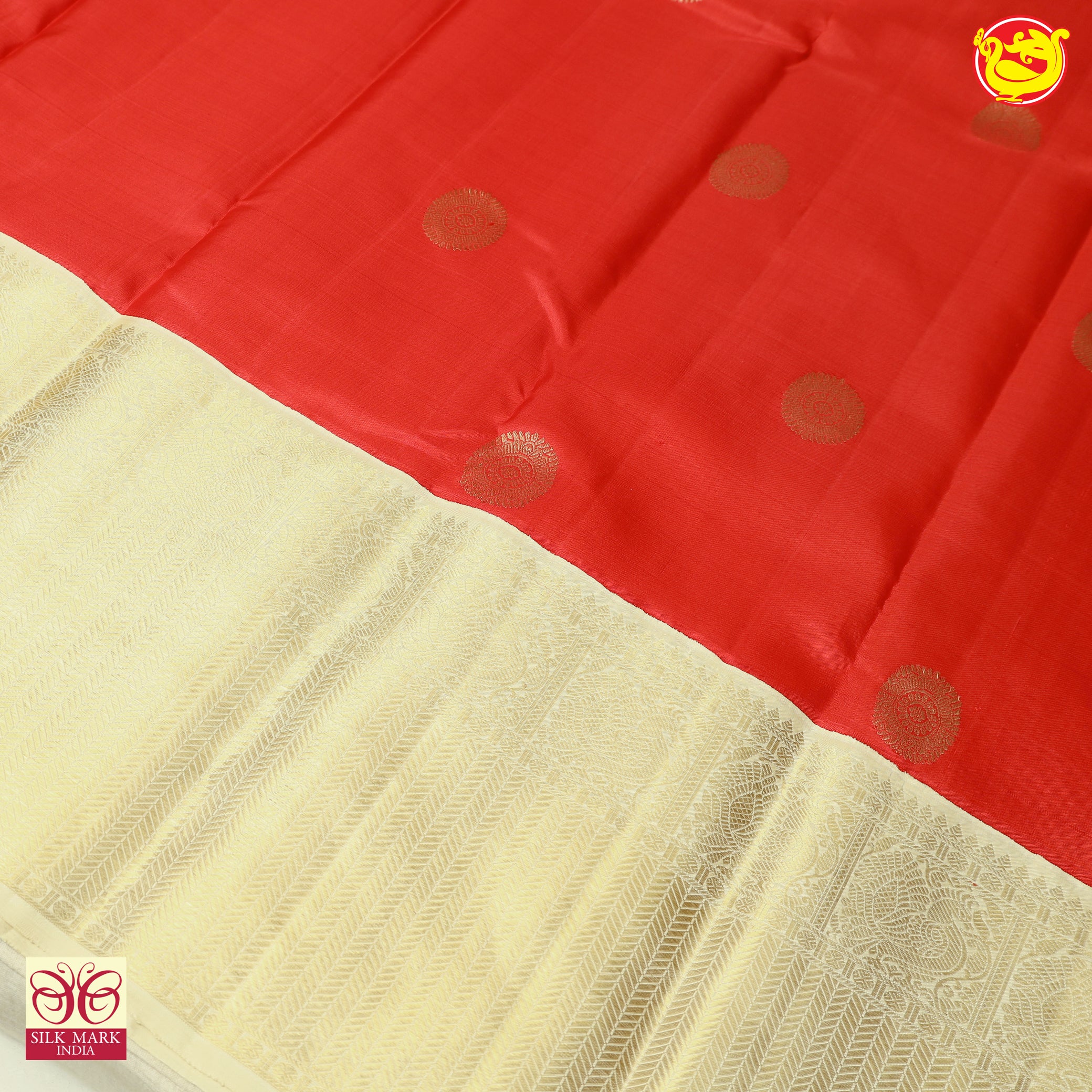 Red Gold Zari Silk Saree