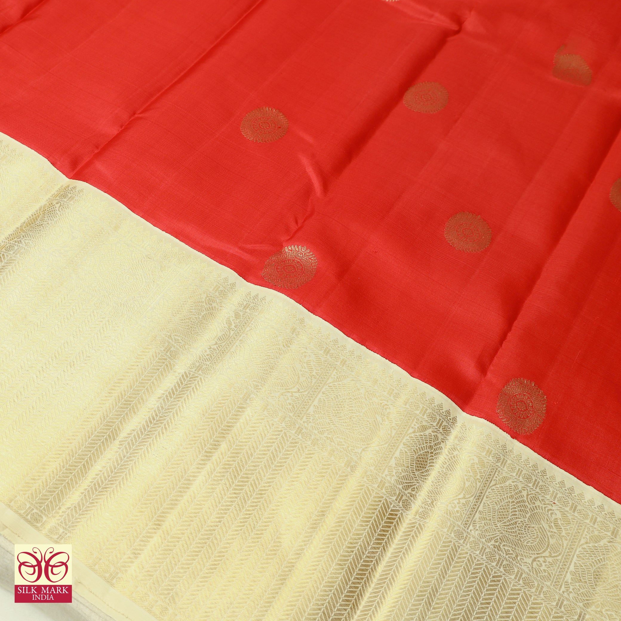 Red Gold Zari Silk Saree