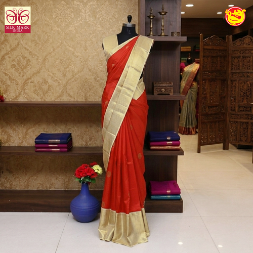 Red Gold Zari Silk Saree
