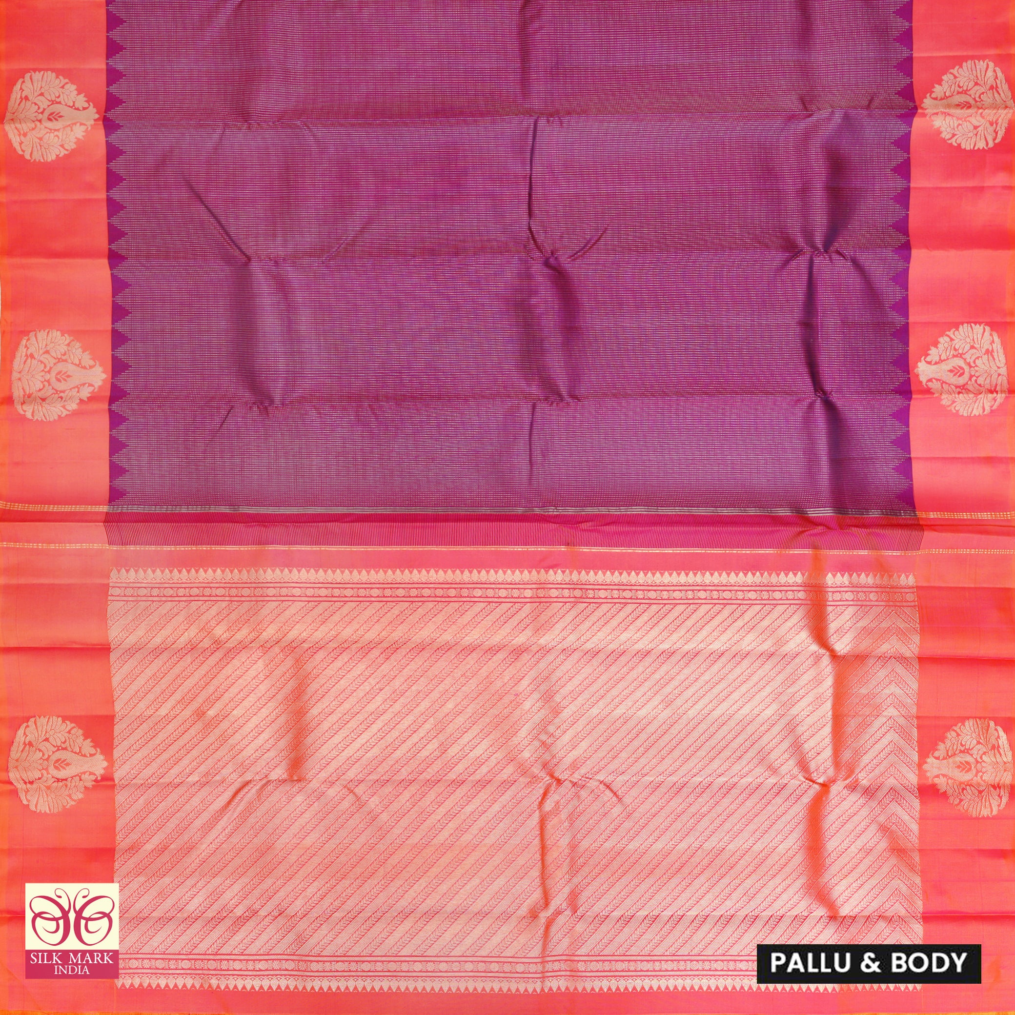 Violet Coral Bridal Saree