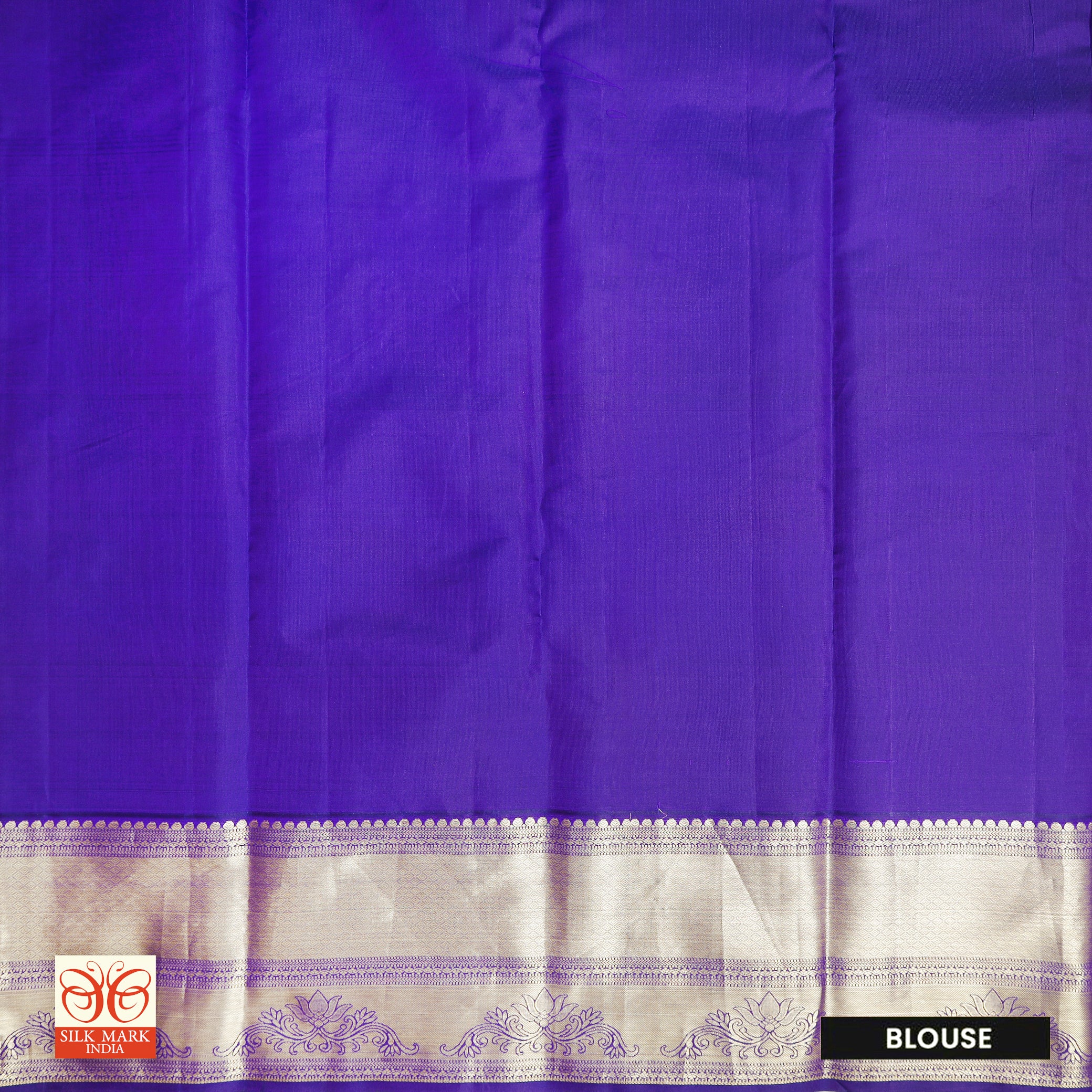 Ink Blue with Gold Zari Border Subalaya Wedding Silk Saree