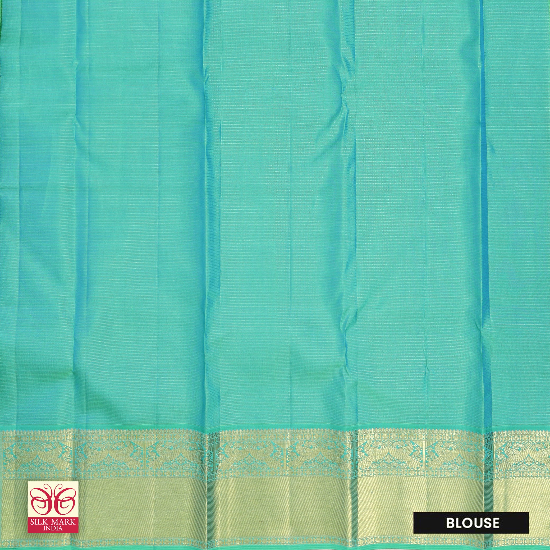 Sea Green With Gold Zari border Subhalaya Wedding Silk Saree