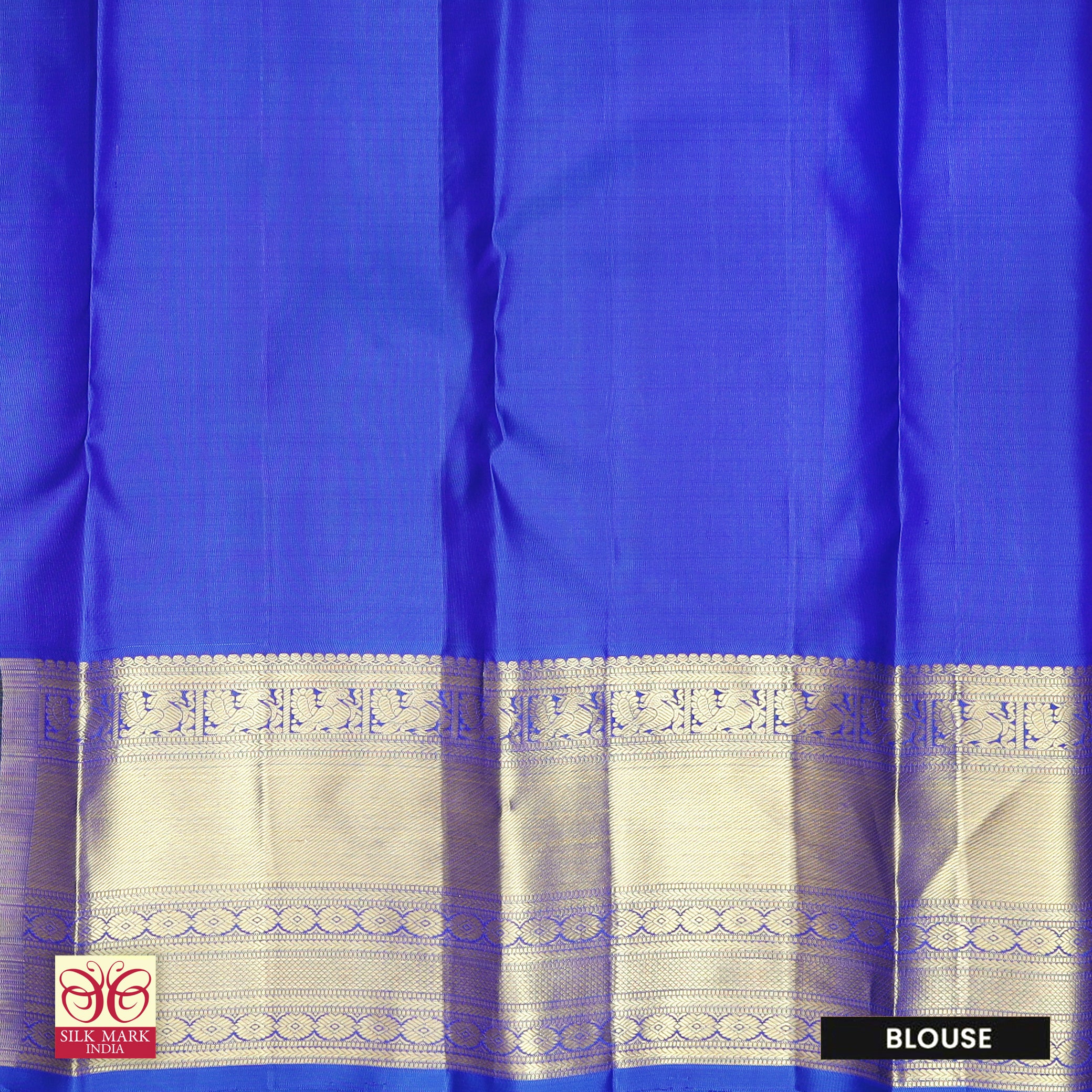 Ink Blue With Gold Zari border Subalaya Wedding Silk Saree