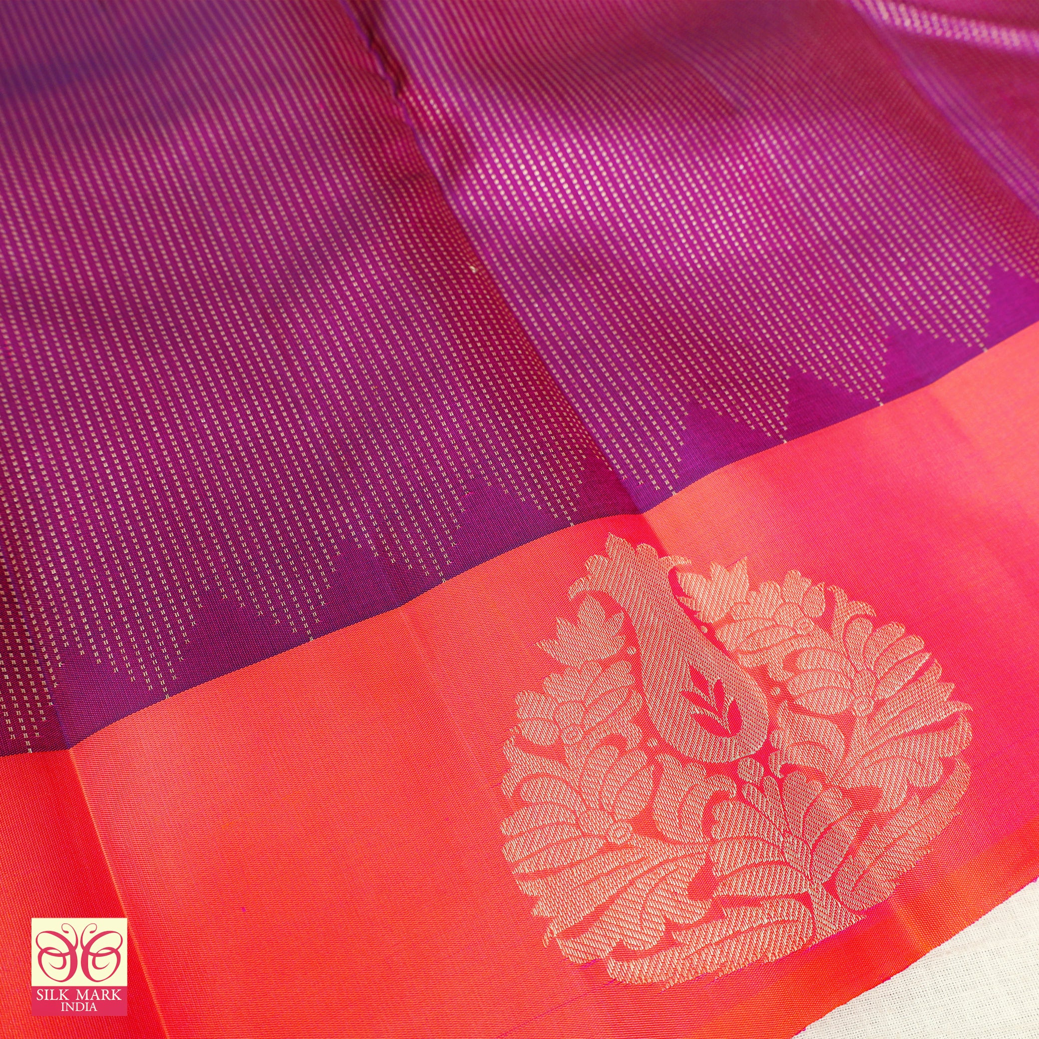 Violet Coral Bridal Saree