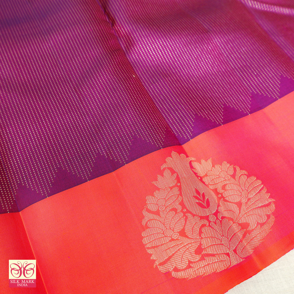 Violet Coral Bridal Saree
