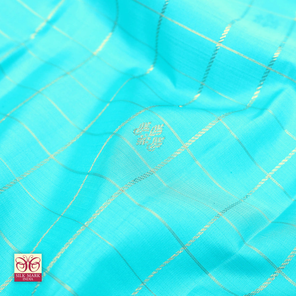 Sky Blue With Maroon Gold Zeri  Arani Wedding silk Saree