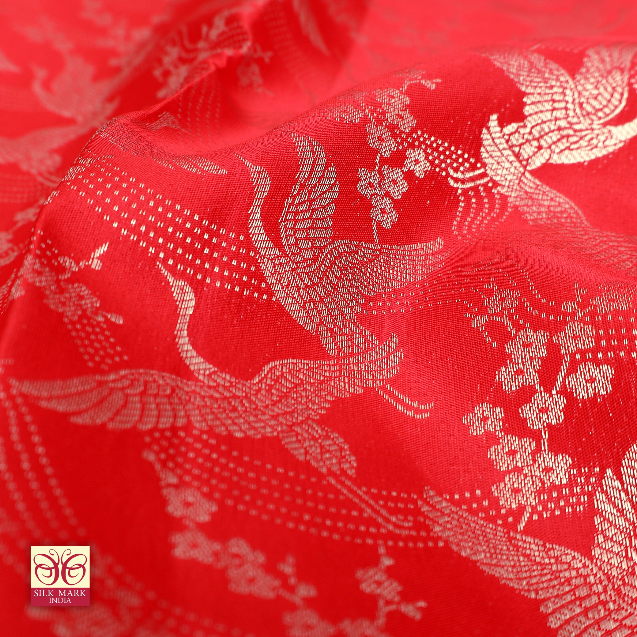 Red With Light Pink  Subalaya Wedding Silk Saree