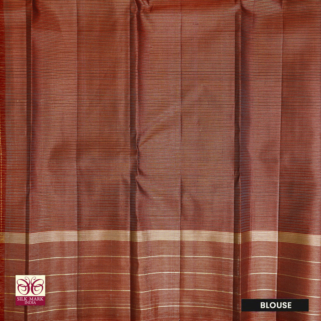 Bottle Green With Brown Gold Zeri  Arani Wedding silk Saree
