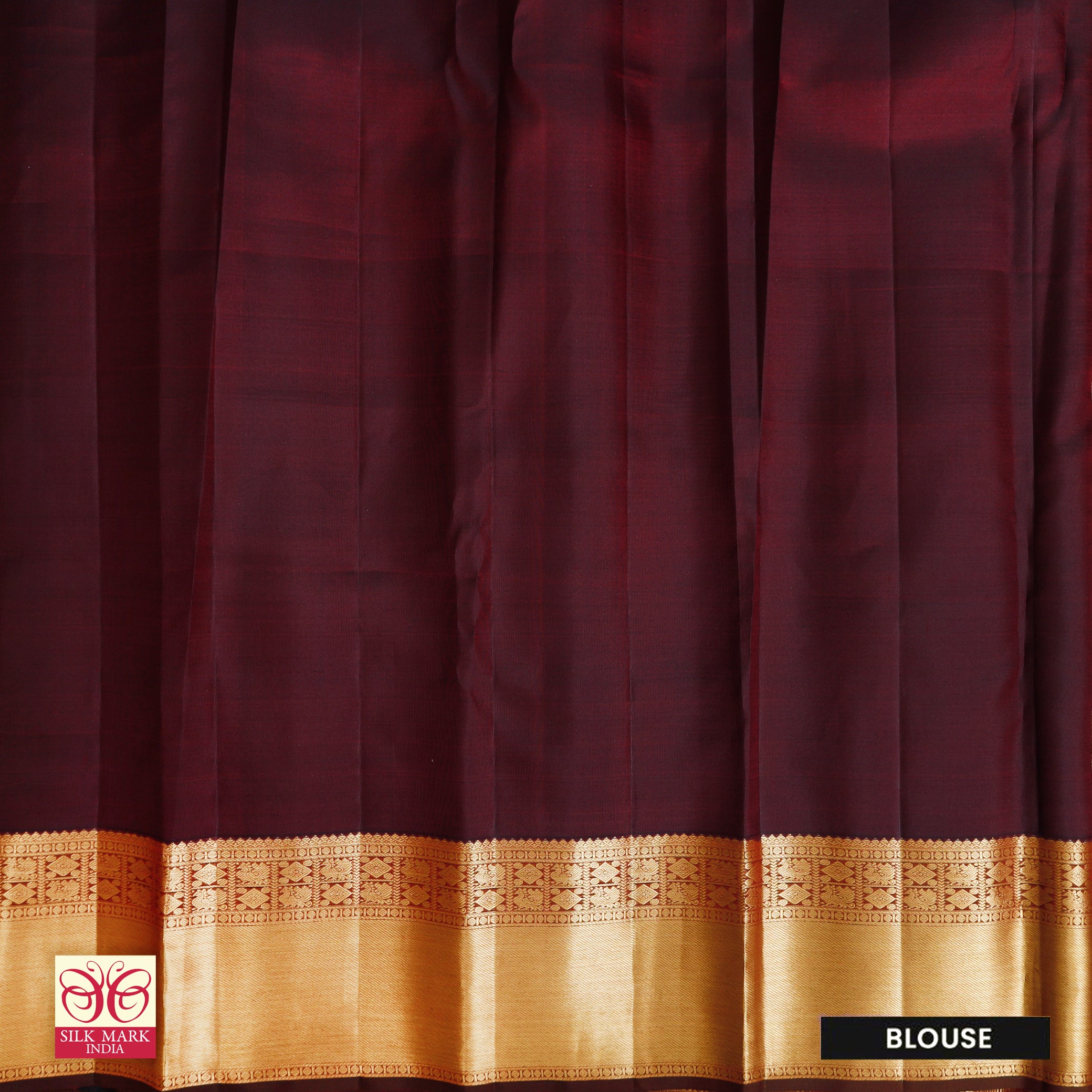 Maroon With Gold Zari border Subalaya Wedding Silk Saree