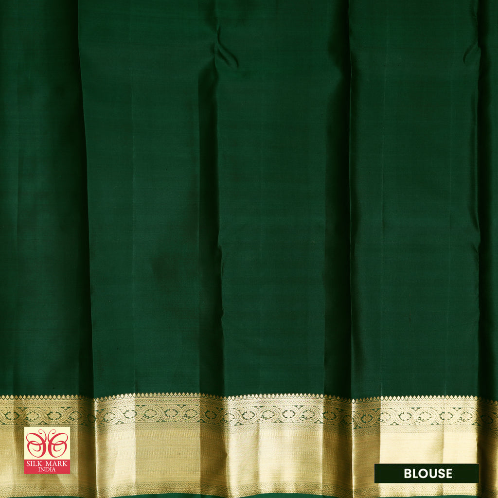 Bottle Green With  Gold Zeri Subalaya Wedding Silk Saree