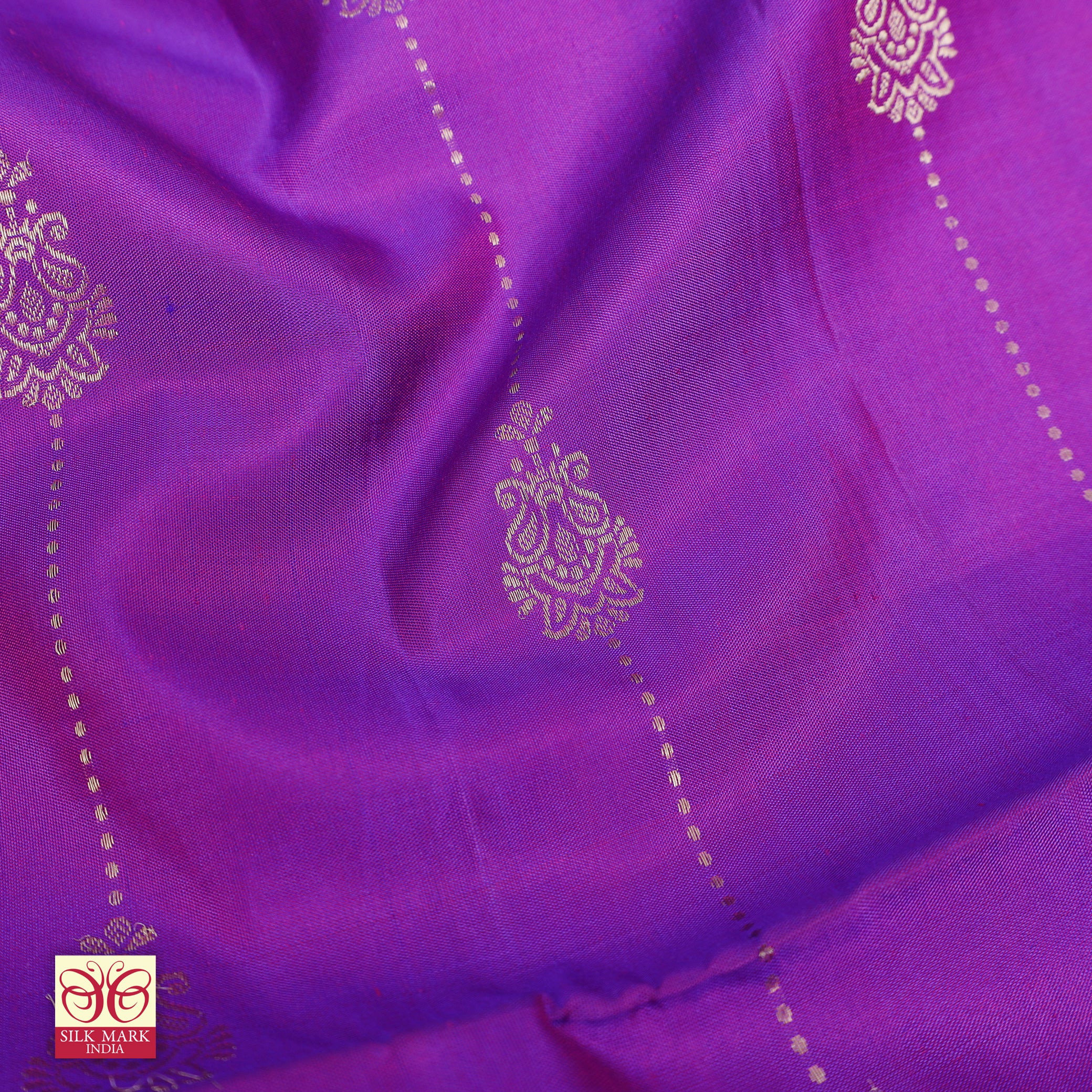 Violet With Bottle Green Premium Pure Soft Silk Saree