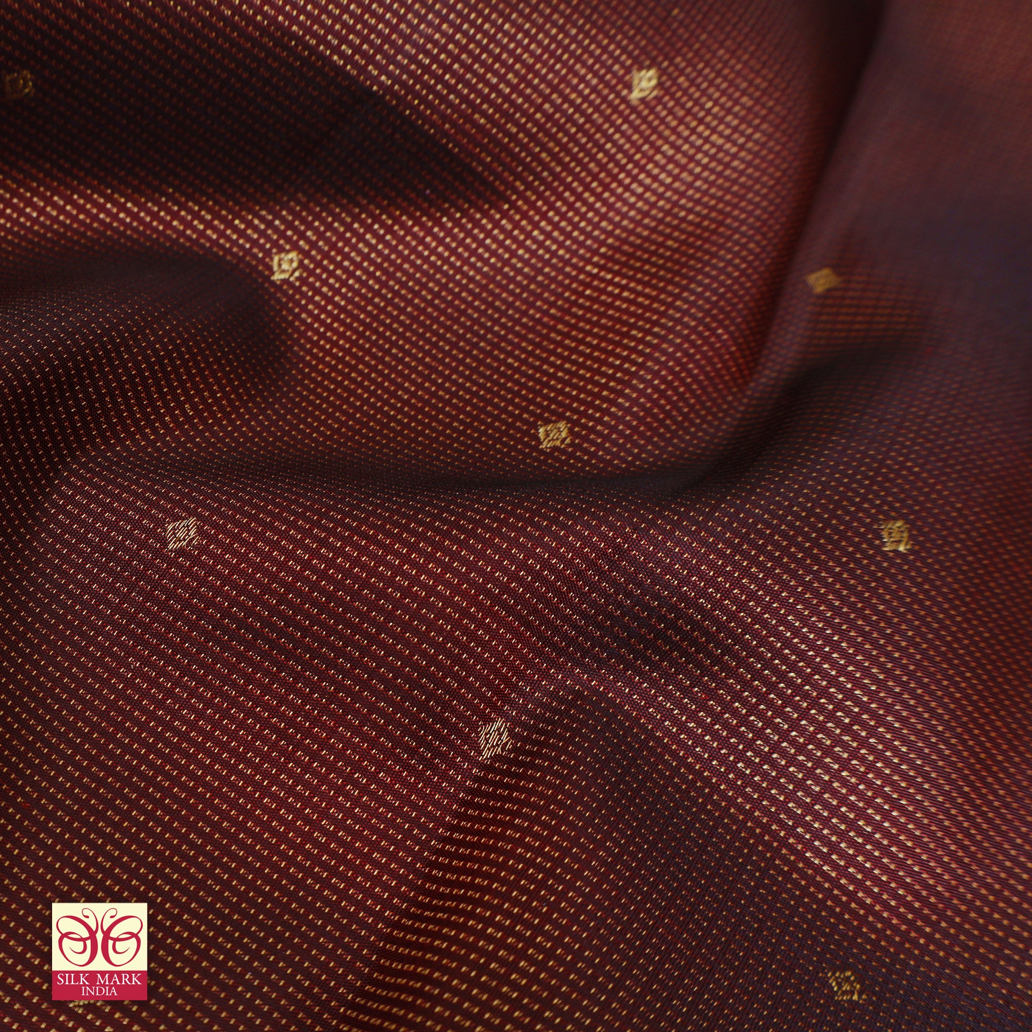 Maroon With Gold Zari border Subalaya Wedding Silk Saree