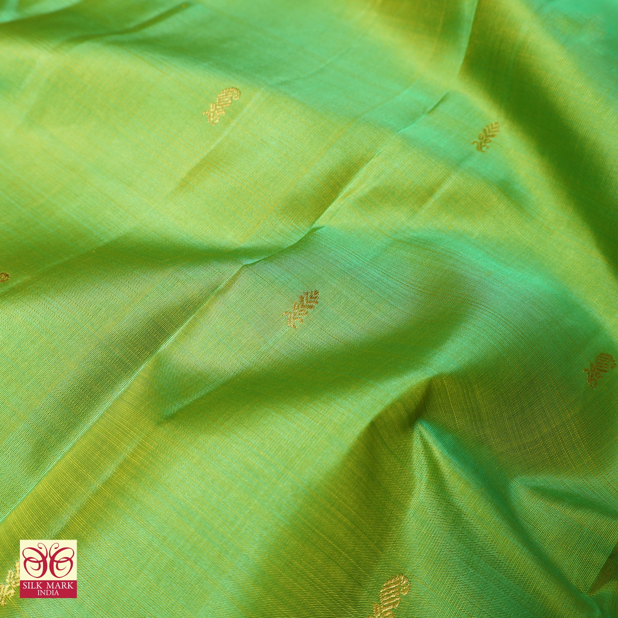Parrot Green Zari Saree
