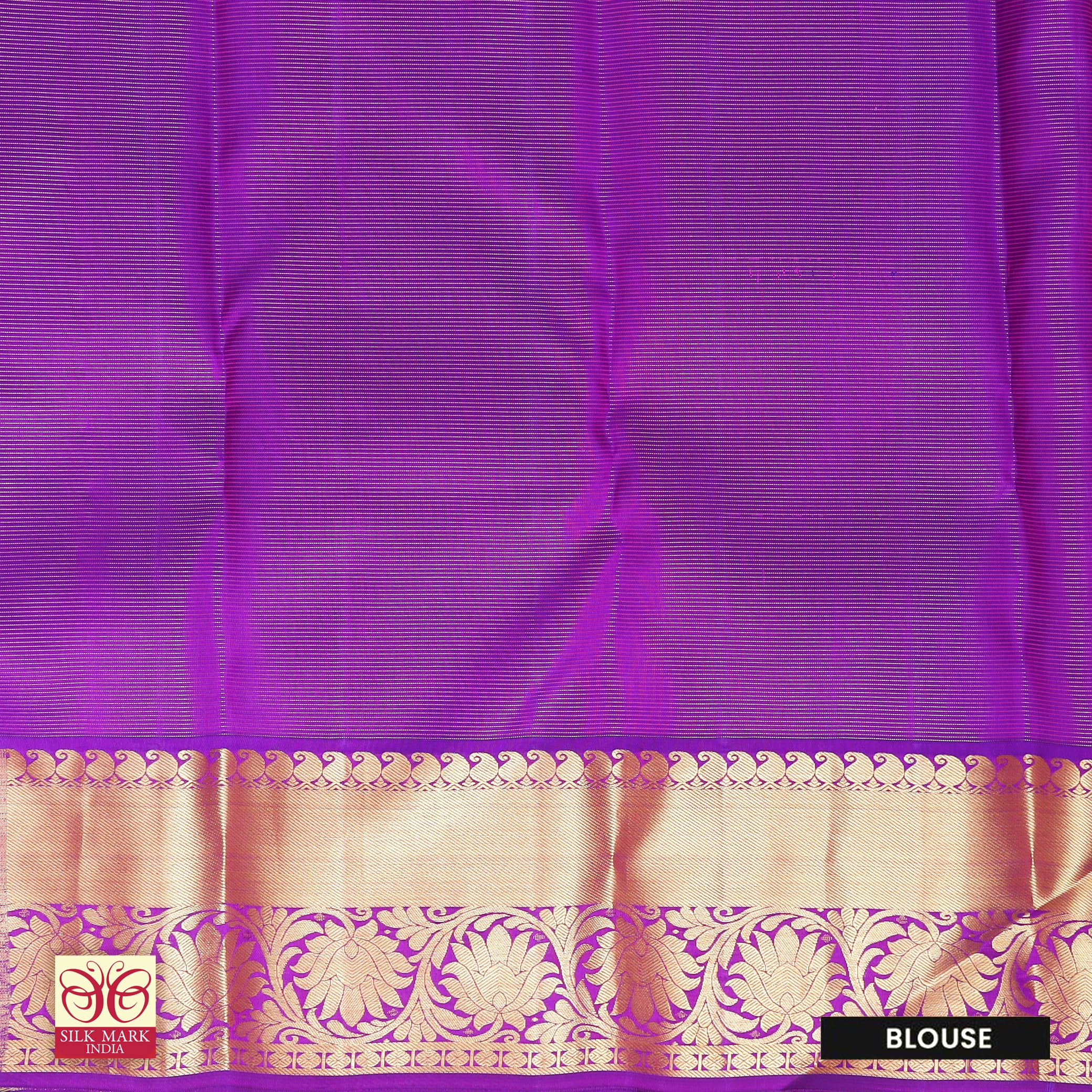 Violet With Gold Zari border Subalaya Wedding Silk Saree