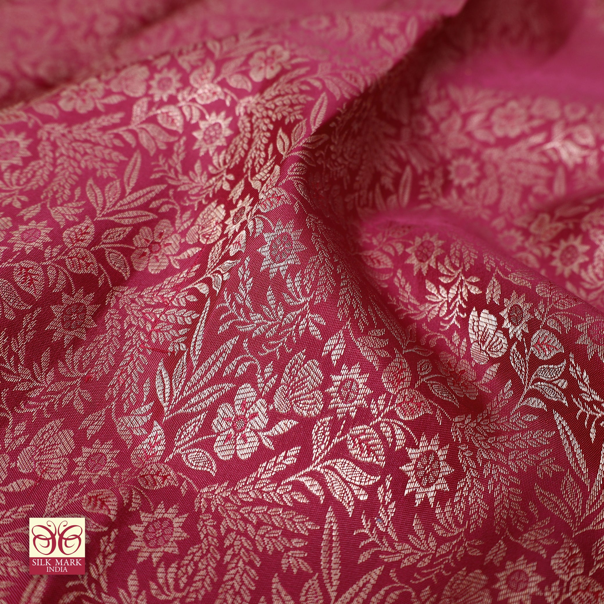 Maroon With Cream Colour Gold Zeri Subalaya Wedding Silk Saree