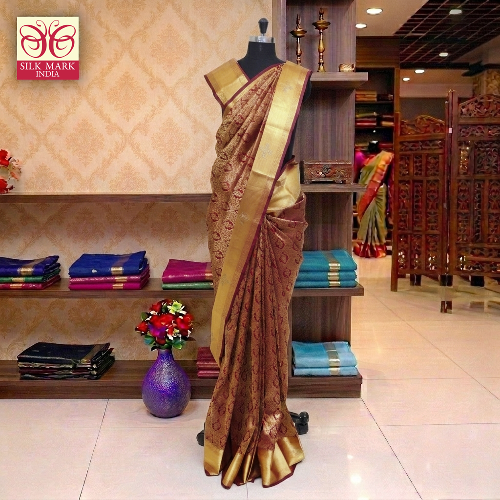Maroon With Gold ZariWedding Subalaya Silk Saree