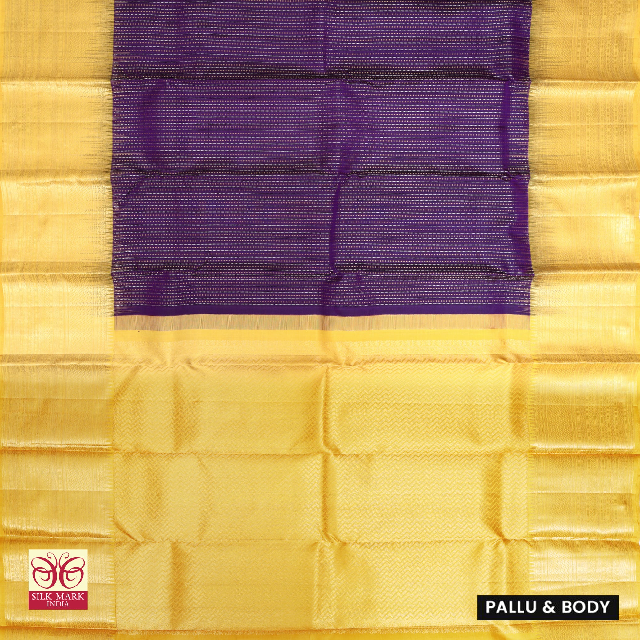 Purple Mustard Zari Bridal Saree