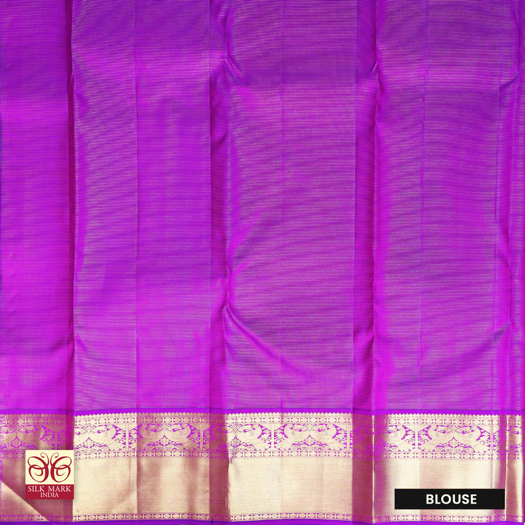 Lavender With Gold Colour Gold  Zeri Subalaya Wedding Silk Saree
