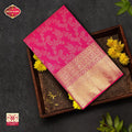 Rani Pink With Gold Colour Gold  Zeri Subalaya Wedding Silk Saree