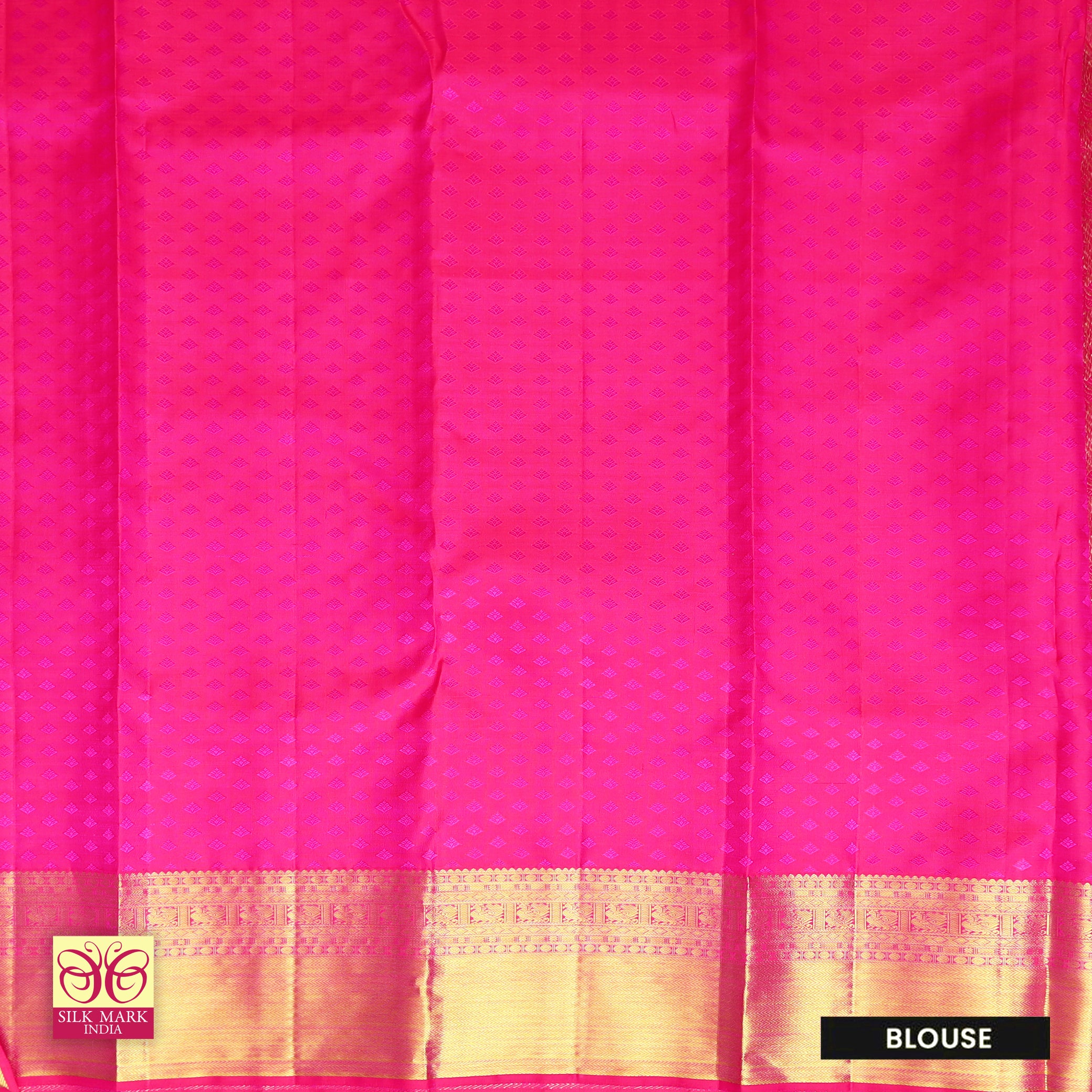Rani Pink With Gold Colour Gold  Zeri Subalaya Wedding Silk Saree