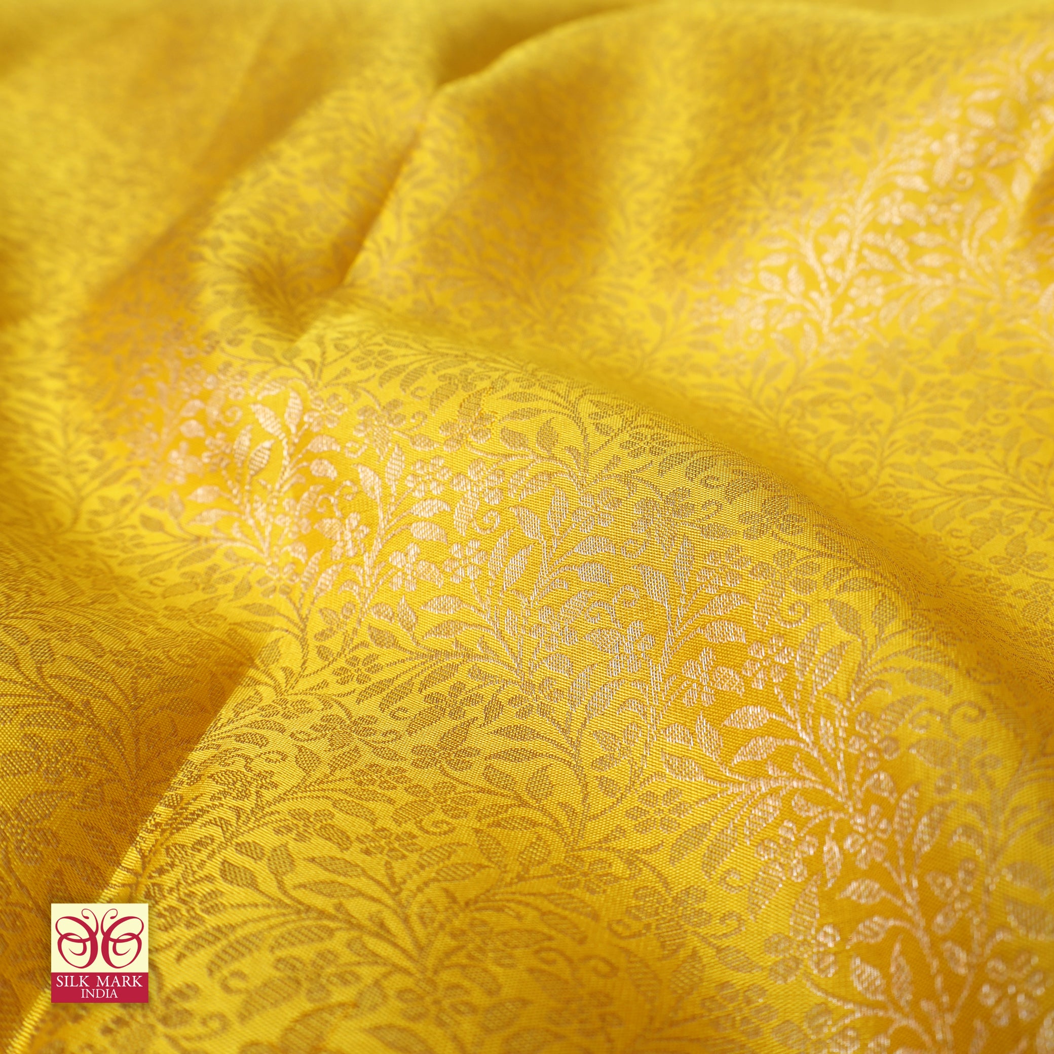 Yellow With Sea Green Gold  Zeri Subalaya Wedding Silk Saree