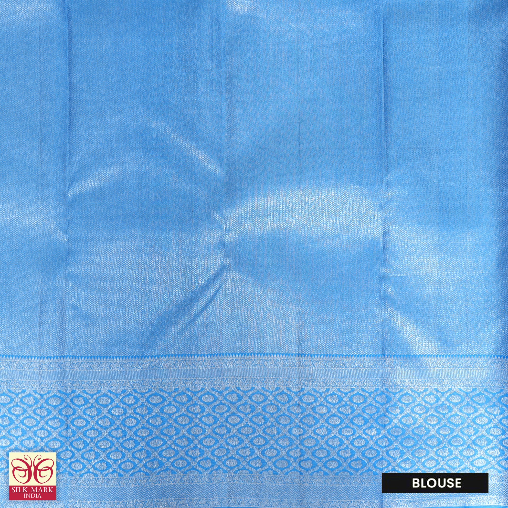 Royal Blue With Sky Blue Silver Zeri border Subalaya Wedding Silk Saree