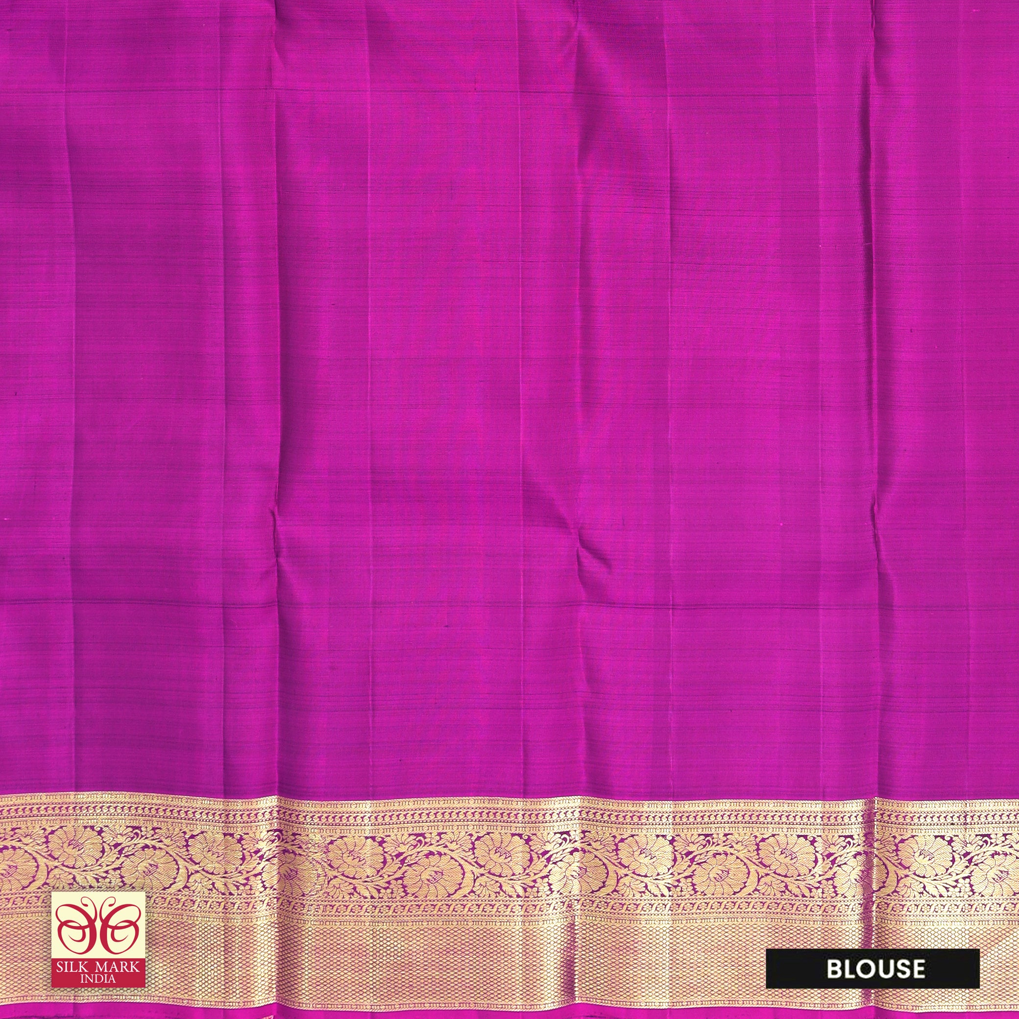 Dark Violet With Magenta Pink Kanchipuram Pure Soft Silk Saree