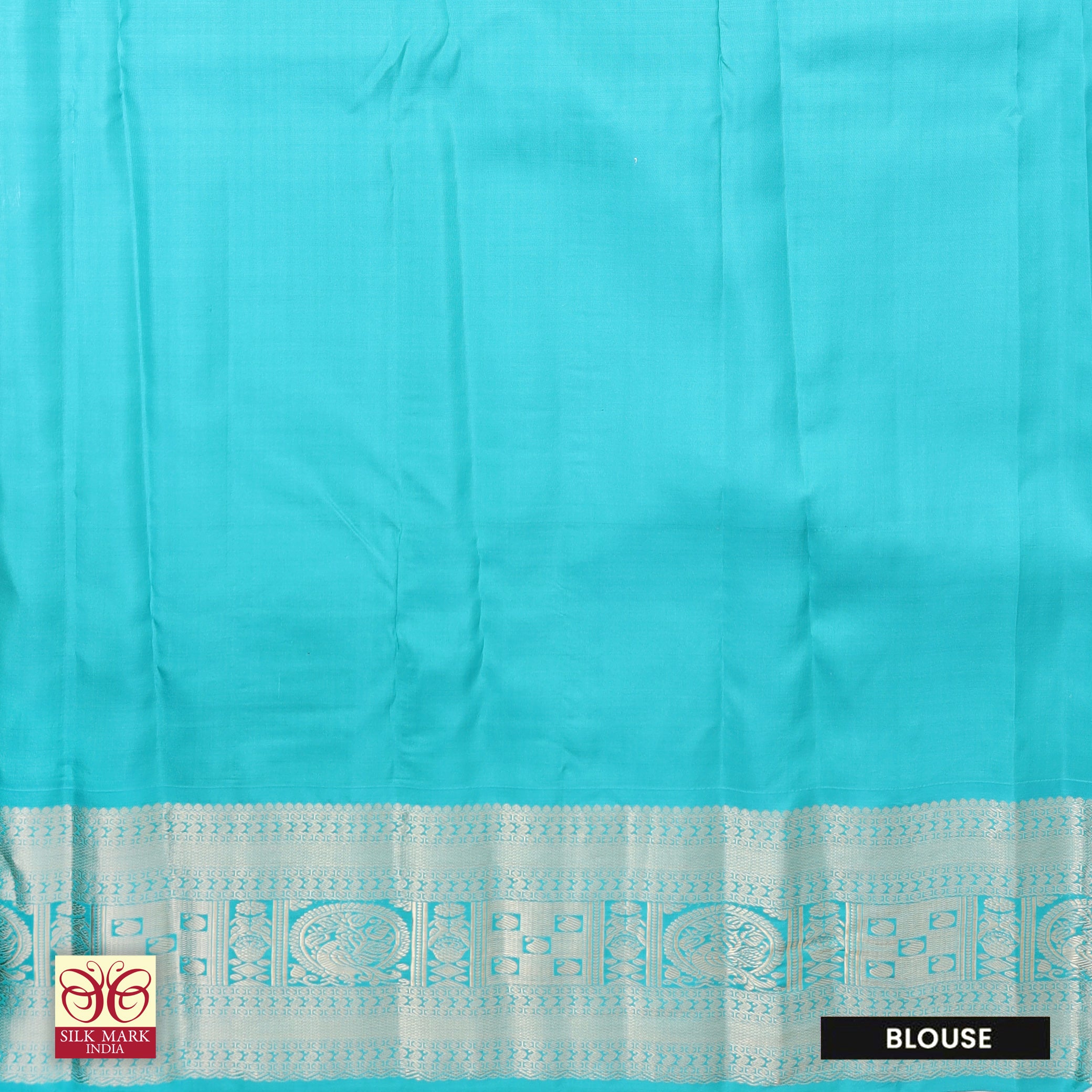 Pastel Pink With Turquoise Blue Kanchipuram Pure Soft Silk Saree