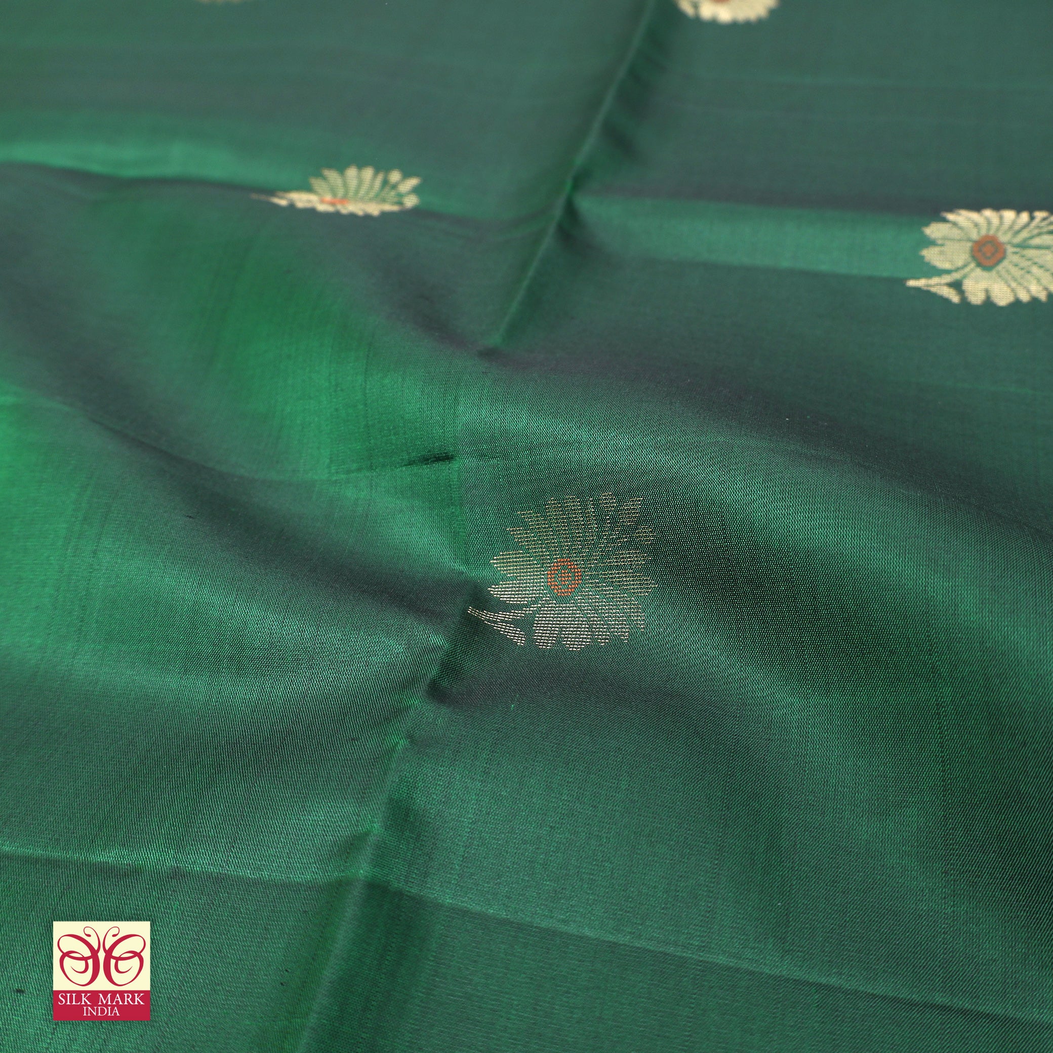 Bottle Green With Mroon Premium Pure Soft Silk Saree